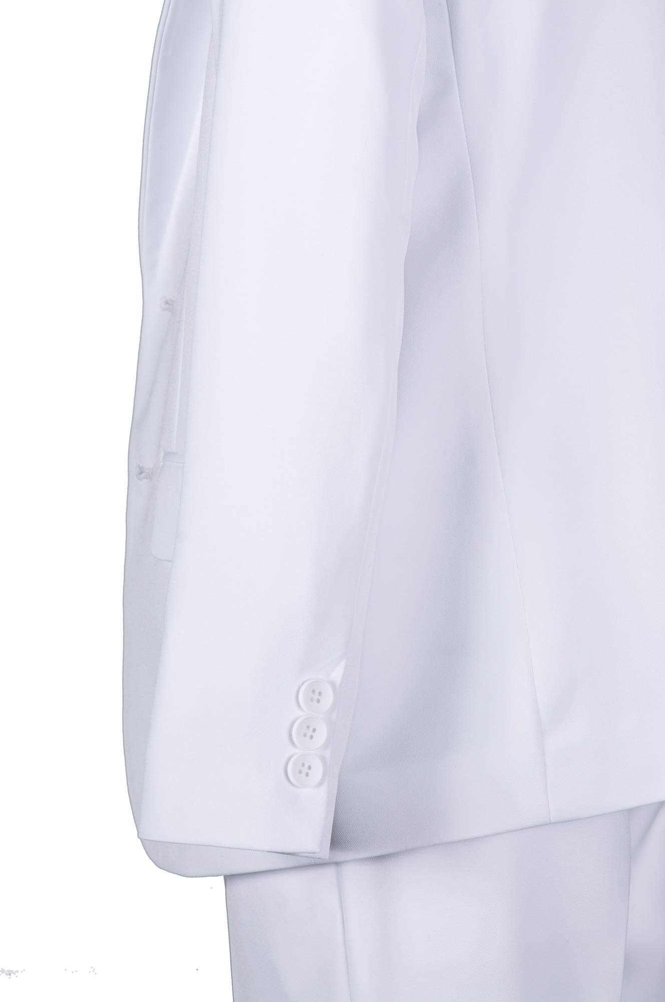 Tuxgear Boys Husky White Suit with Vest and Neck Tie - Formal Wear for Kids, Weddings, Parties & Special Occasions