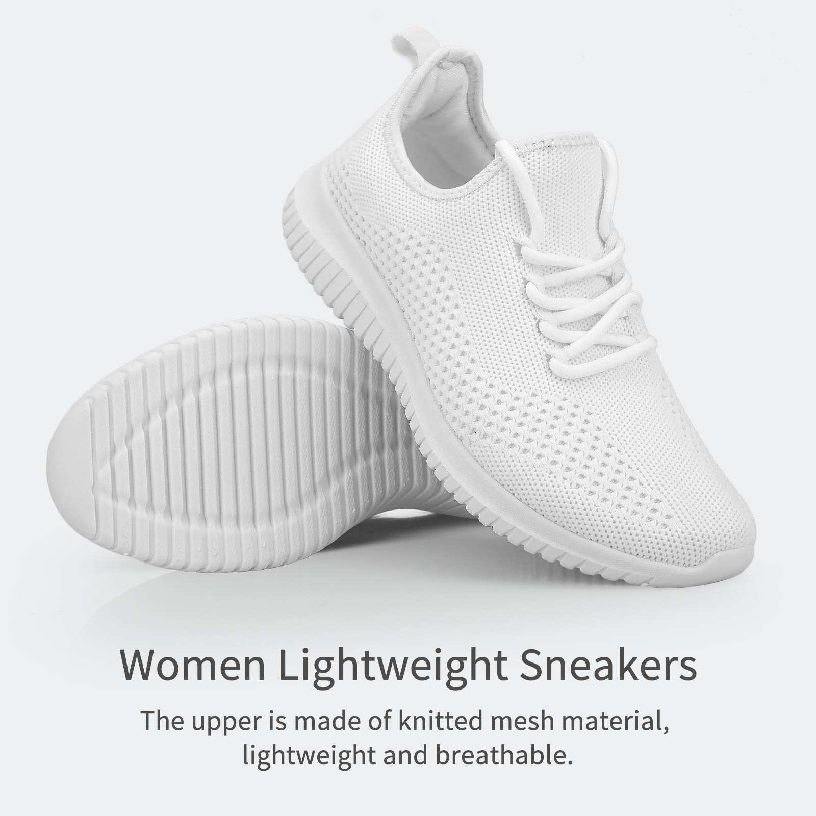 Rospick Women's Comfortable Walking Sneakers - Lightweight Athletic Shoes for Women, Casual Running Shoes with Cushioning Support - Perfect for Walking, Jogging, Gym Workouts and Daily Wear