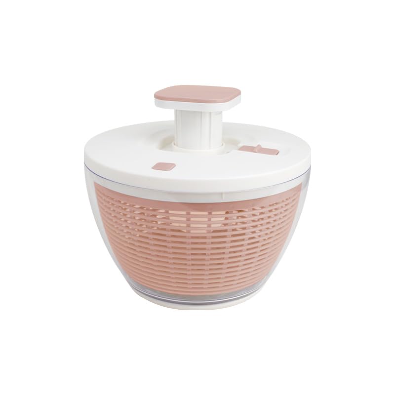 4.75 Quart Salad Spinner - Wash, Spin & Dry Greens, Fruits & Vegetables - BPA-Free Kitchen Tool for Healthy Eating - Perfect for Salads, Meal Prep & Organic Produce - Pink