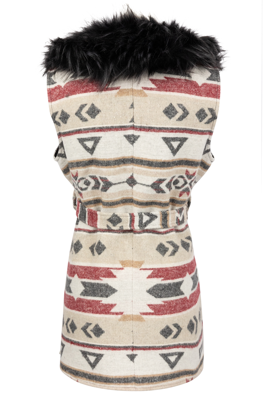 Aztec Print Vest for Women - Stylish Boho Tribal Pattern Vest - Perfect for Festivals, Concerts & Casual Wear