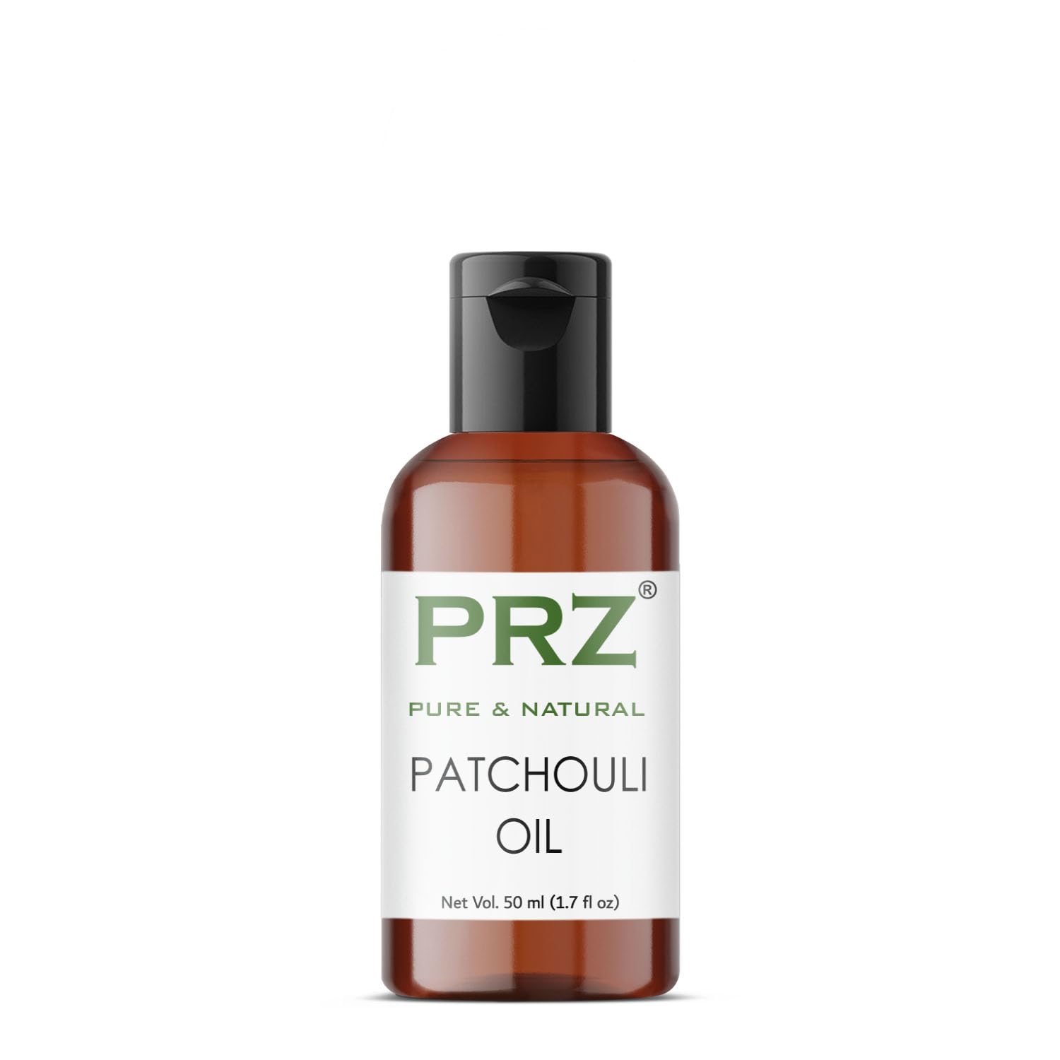 PRZ Pure Patchouli Essential Oil 50ml - 100% Natural Therapeutic Grade for Aromatherapy, Skin & Hair Care | Relaxation, Massage & DIY Beauty Products