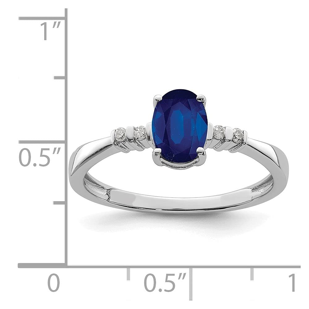 925 Sterling Silver Diamond & Sapphire Oval Engagement Ring (1.02ct) - Elegant Wedding Band for Women, Perfect Proposal Gift for Her, Anniversary Jewelry for Special Occasions