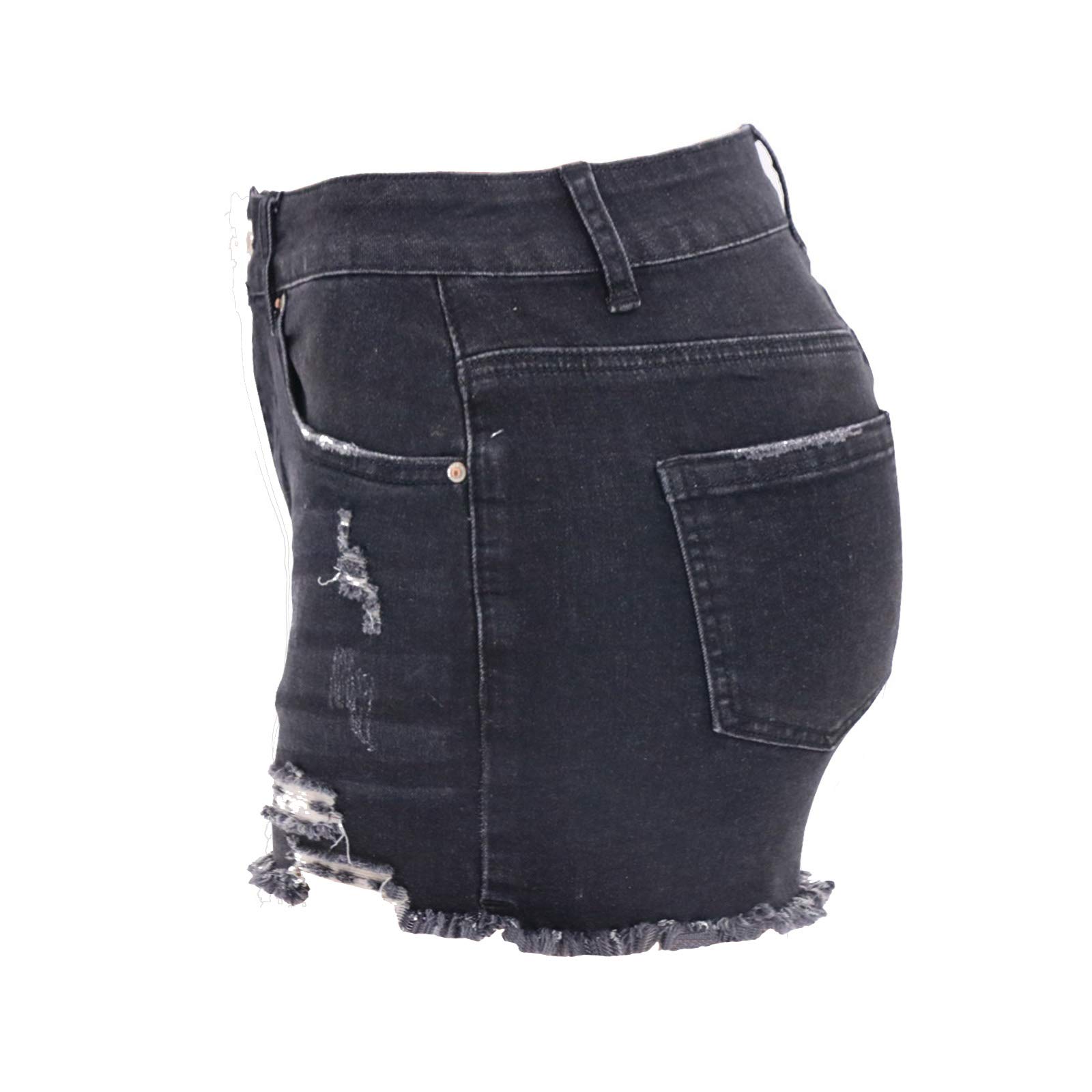 Atditama Women's Ripped Denim Shorts - Stretch Skinny Jean Shorts with Frayed Hem for Summer & Beach | Casual High Waist Shorts for Women | Perfect for Vacation, Outings & Street Style