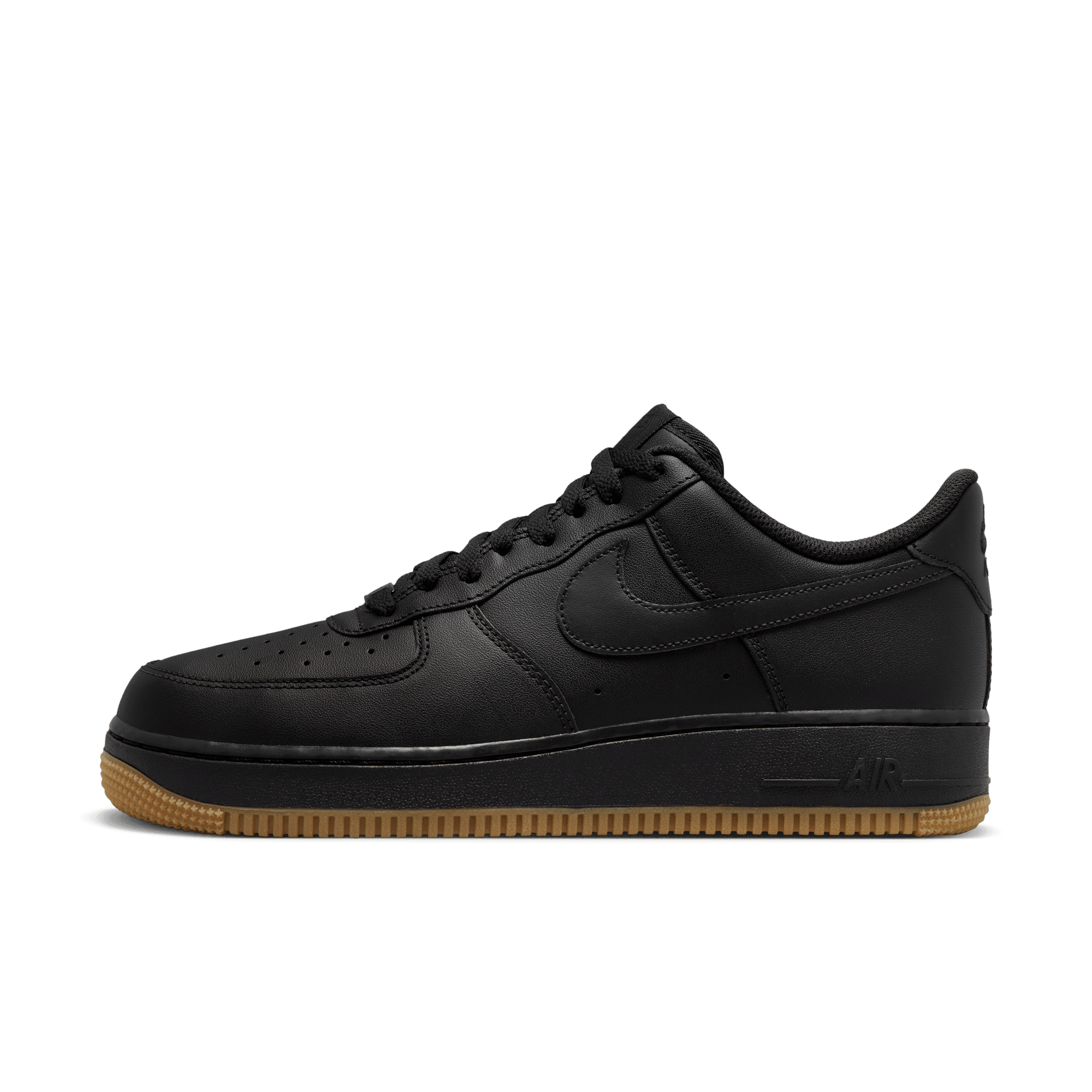 Nike Air Force 1 '07 Sneakers - Black Gum Sole - Men's/Women's Basketball Shoes - Perfect for Casual Wear, Street Style & Everyday Comfort