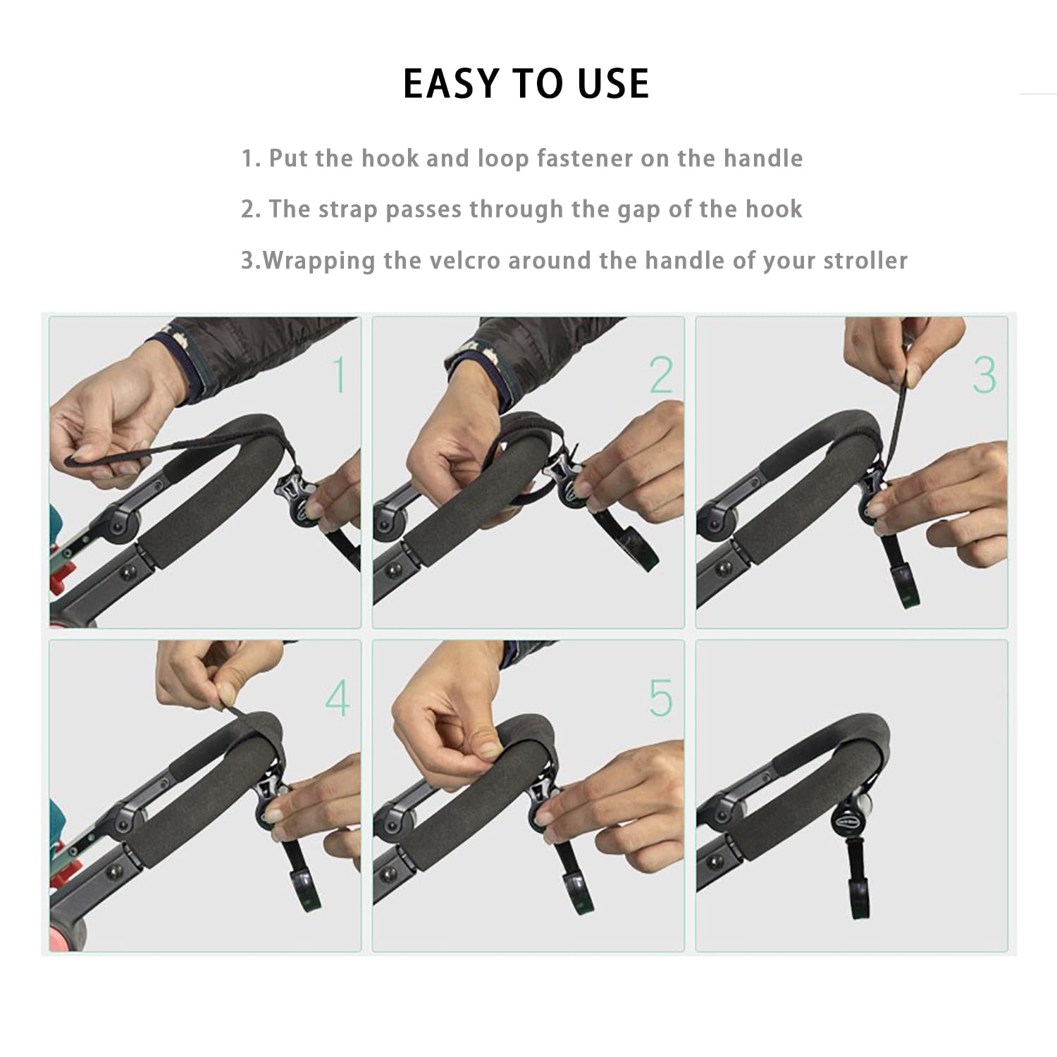 **Atsabdas Stroller Hooks for Bags - 2 Pack | Universal Baby Stroller Accessories for Diaper Bags, Purses & Car Seat Organizers | Durable & Convenient Hanging Hooks for Moms | Perfect for Shopping, Travel & Daily Use**