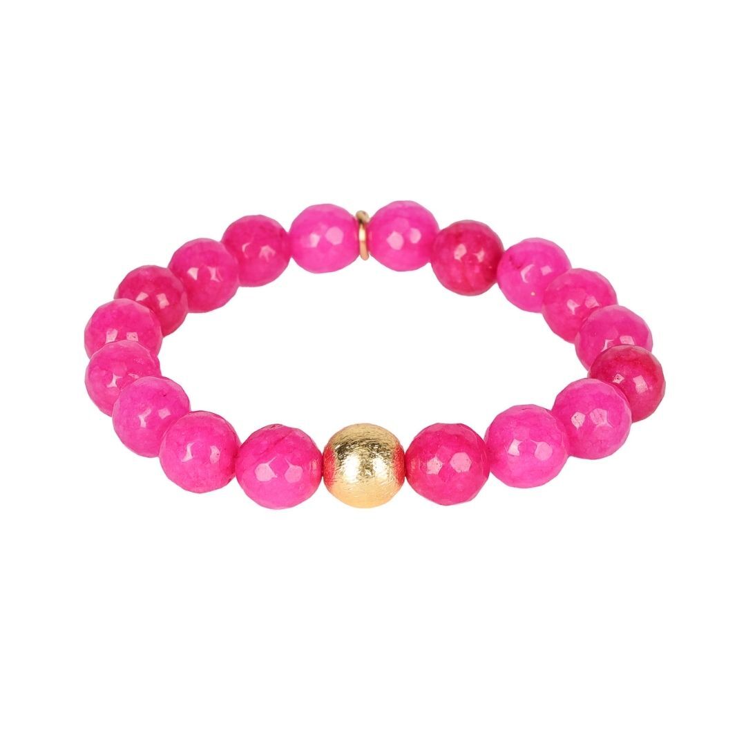 BuDhaGirl Bianca Bracelet - Pink Adjustable Yoga & Meditation Bracelet for Women | Perfect for Mindfulness, Stress Relief & Everyday Wear