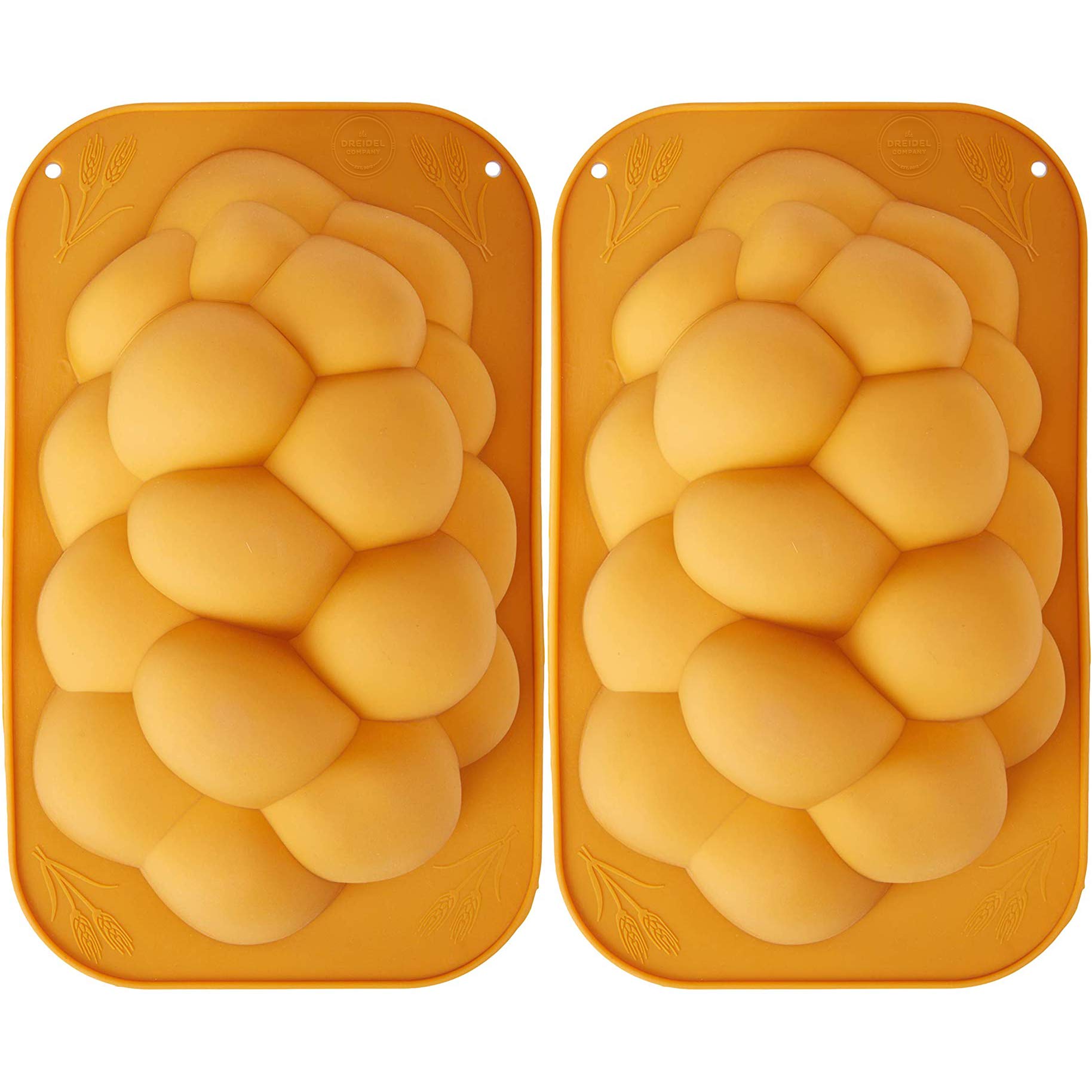 Premium Silicone Challah Bread Mold - Kosher Braided Baking Pan for Perfect Loaves, No Shaping Needed - Large 2-Pack Set for Jewish Holidays, Shabbat & Home Baking