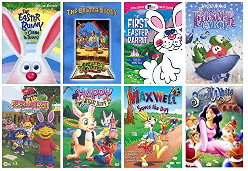 Best Easter Movies DVD Collection - The Easter Bunny, First Easter Rabbit, Veggie Tales: An Easter Carol & Sid The Science Kid with Bonus Puzzle - Perfect for Family Movie Nights, Easter Celebrations & Kids' Holiday Entertainment