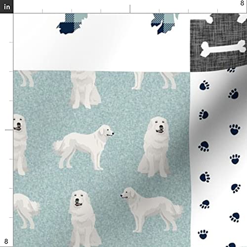 Great Pyrenees Dog Breed Printed Minky Fabric - Soft Plush Fat Quarter for Pet Quilts, Baby Blankets & Quilt Backing - Perfect for Sewing Projects & DIY Home Decor