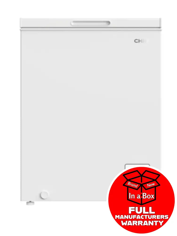 CHiQ CCF142WE 142L Hybrid Chest Freezer - Energy Efficient Upright Deep Freezer for Home, Garage & Restaurant Use - White Compact Freezer for Frozen Food Storage