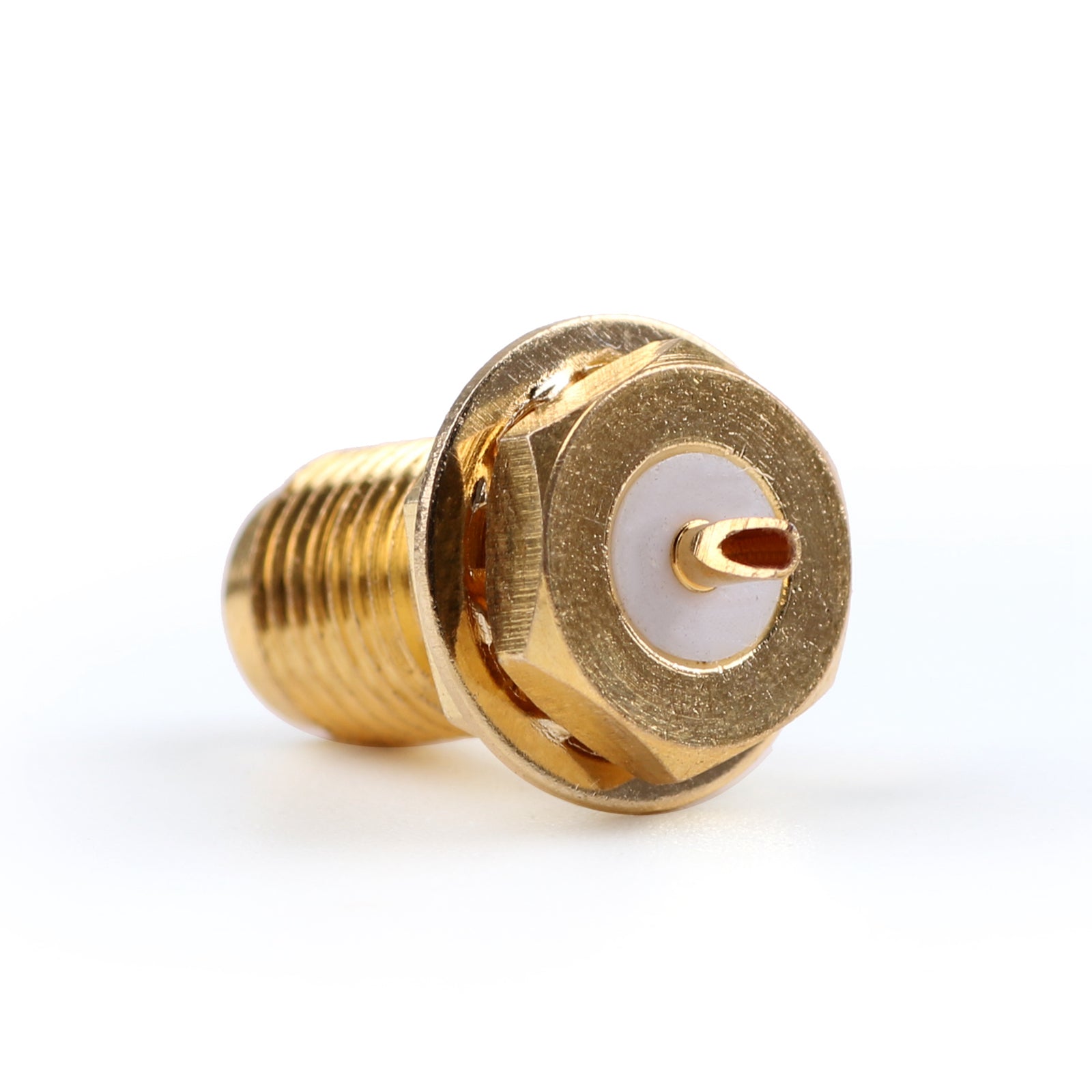 10 Pcs RP-SMA Female Bulkhead Connector - Straight Solder Panel Mount for Antenna, Router & RF Applications - Perfect for DIY Electronics, Ham Radio & Wireless Projects