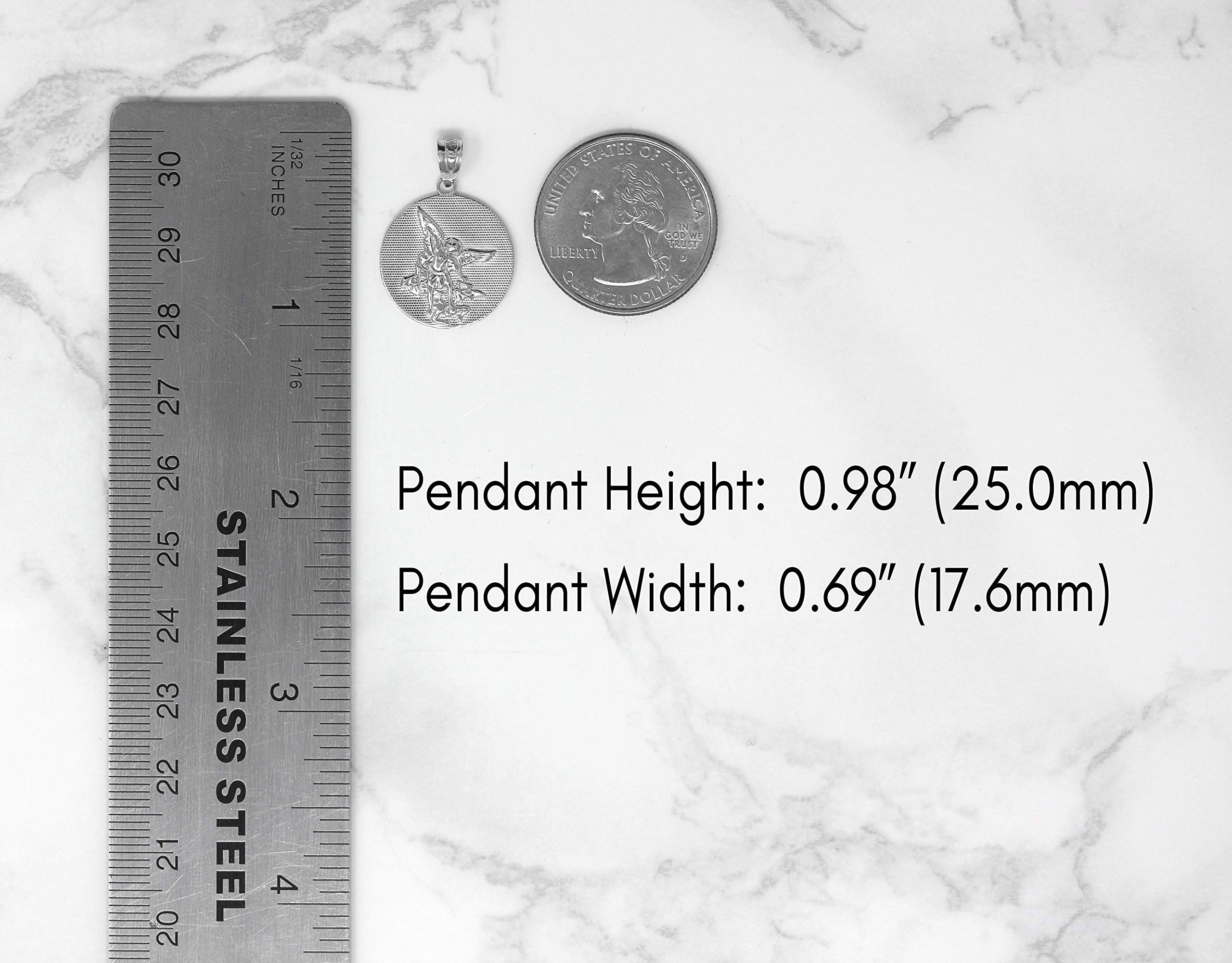 Sterling Silver St. Michael Pendant Necklace for Protection & Style