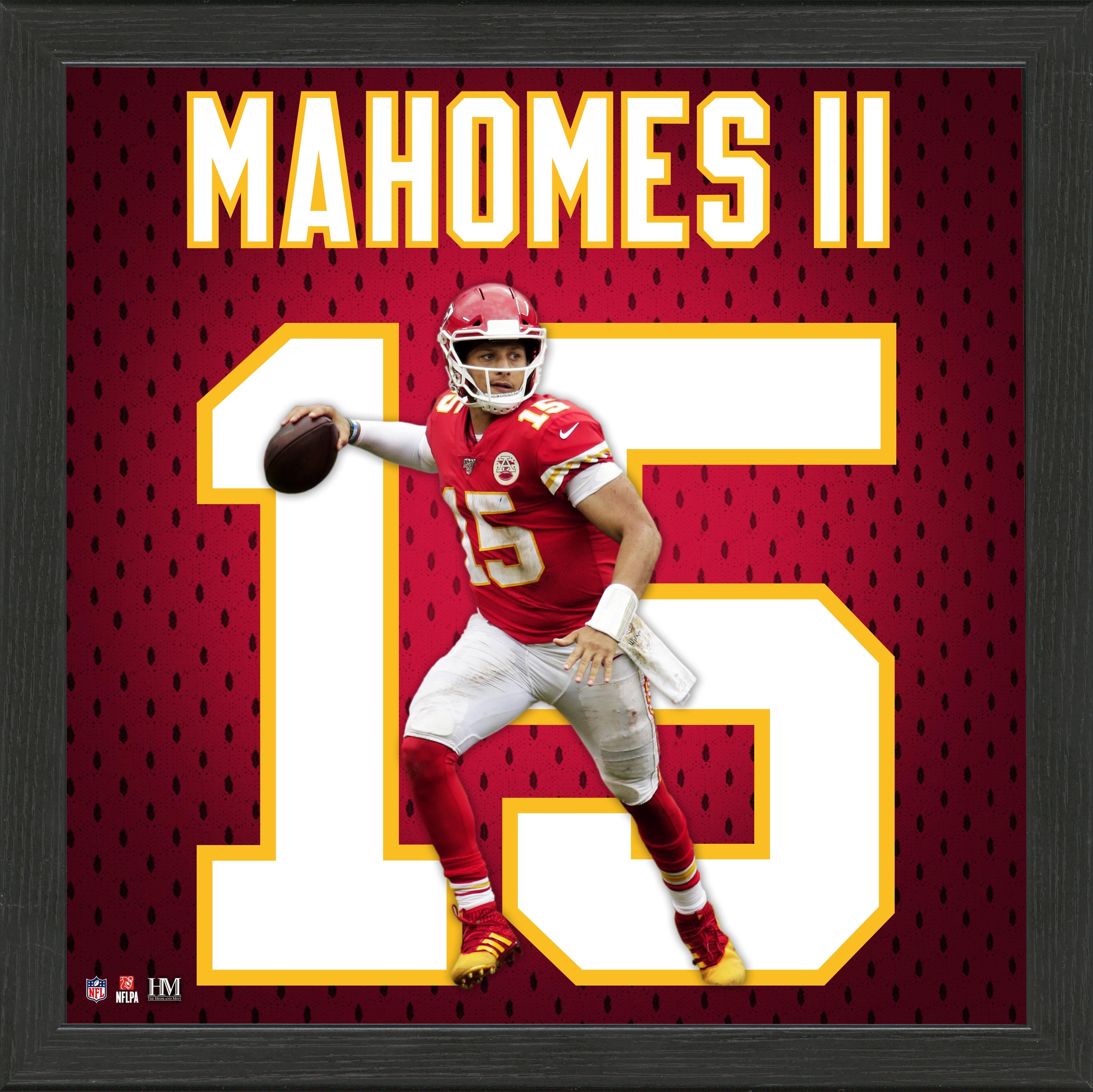 Patrick Mahomes Jersey Display Frame - Authentic NFL Memorabilia for Chiefs Fans - Perfect for Game Room, Man Cave, or Sports Themed Decor