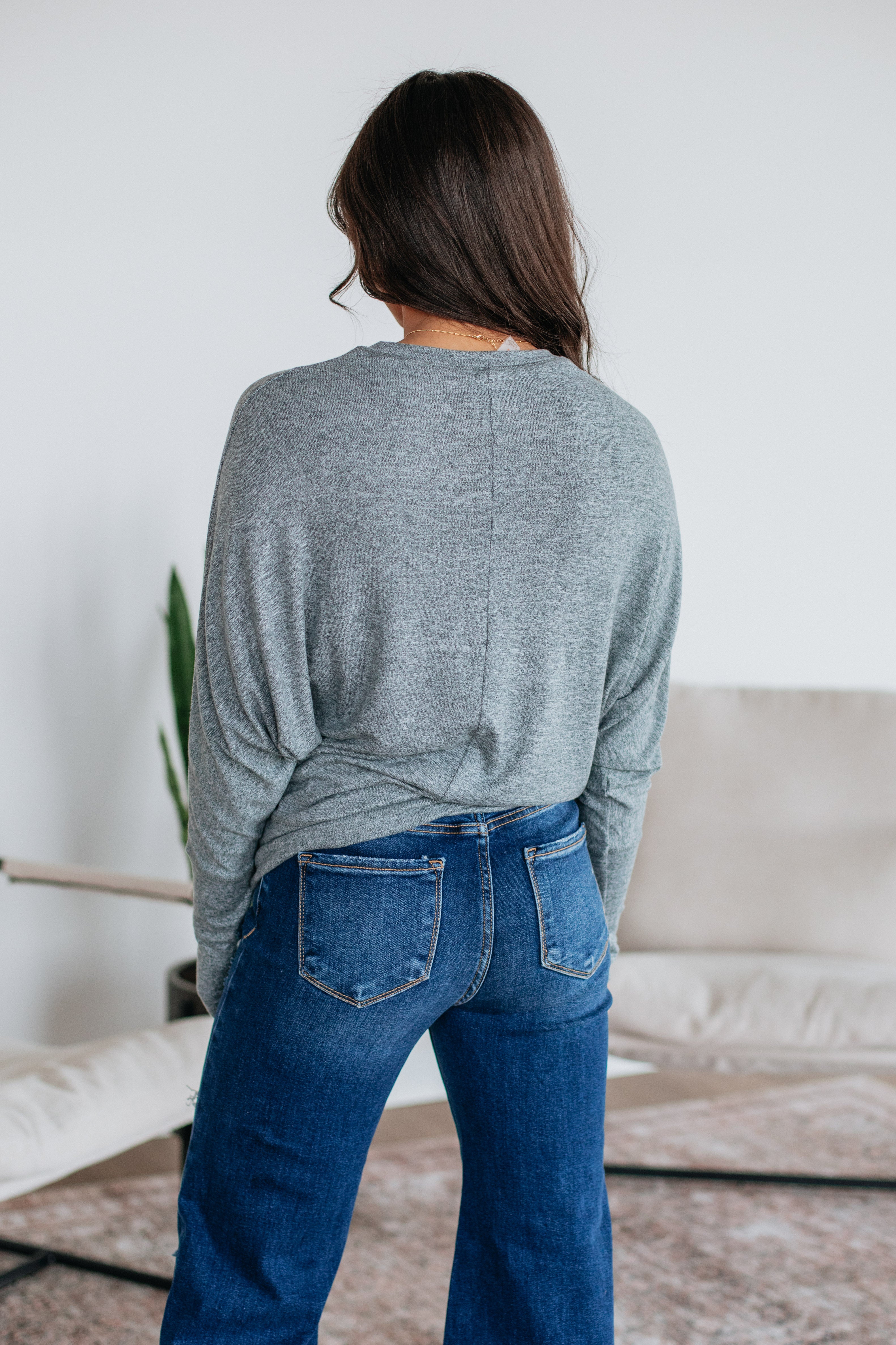 Ashby Dolman Top Grey - Stylish Women's Loose Fit T-Shirt for Casual Wear & Everyday Outfits