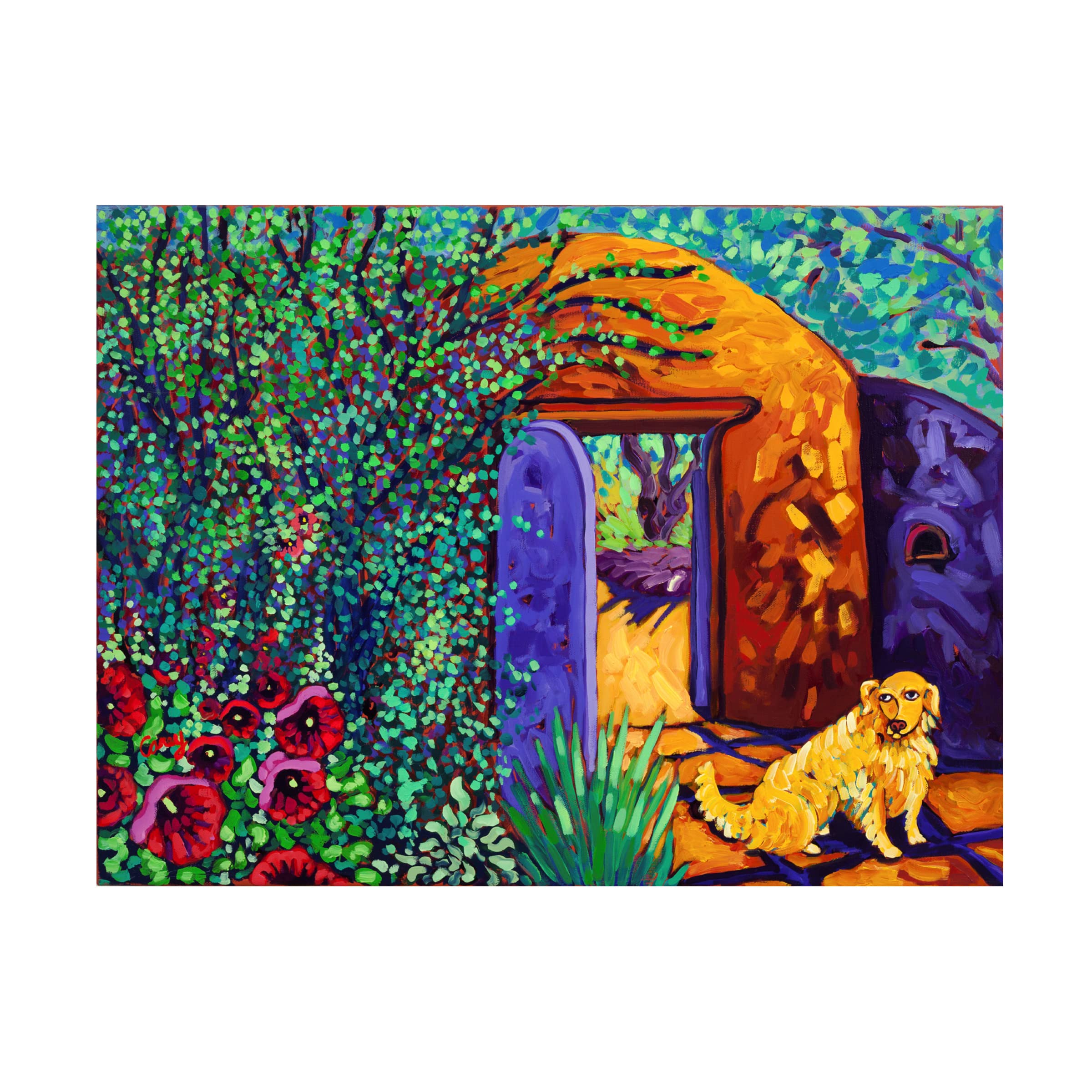 Trademark Fine Art 'The Long Wait' Canvas Wall Art by Cathy Carey - Stunning Hand-Painted Reproduction for Living Room, Bedroom & Office Decor