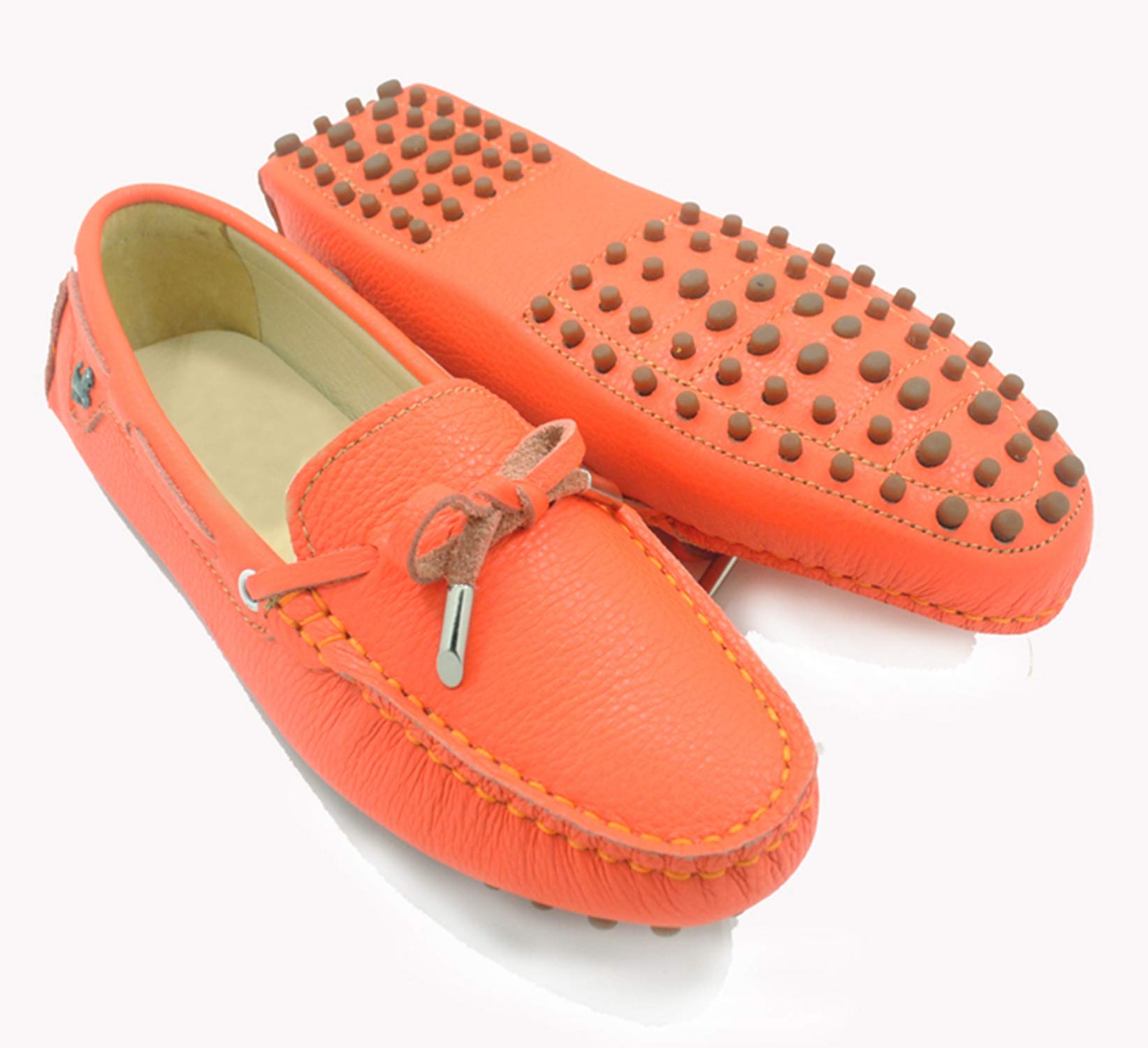 Minishion Women's Comfortable Leather Boat Shoes & Loafers - YB96010 | Slip-On Casual Shoes for Sailing, Walking & Everyday Wear