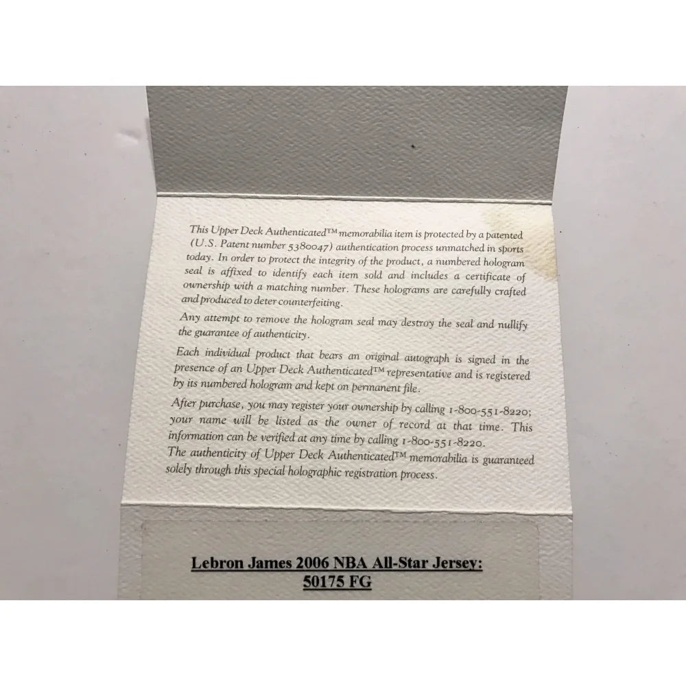 LeBron James Signed 2006 NBA All-Star Game Framed Jersey with UDA COA #D/123 - Cleveland Cavaliers Autographed Memorabilia - Perfect for Sports Collectors & Man Cave Decor