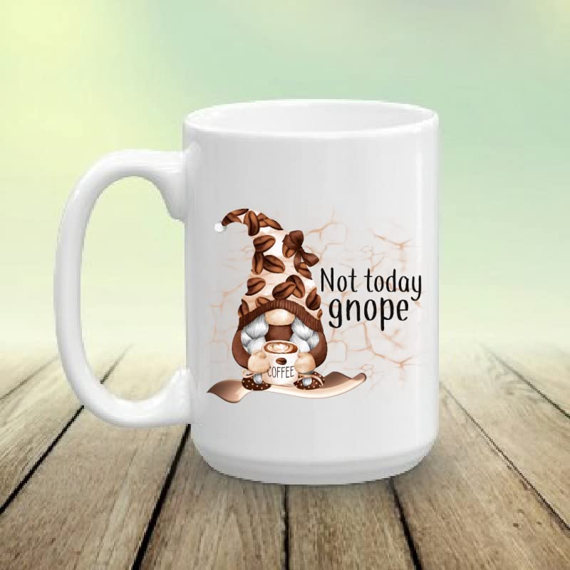 Coffee Gnome Sublimation Transfer - Ready to Press Heat Transfer for T-Shirts & Mugs (10 Pack) - Perfect for Coffee Lovers & Funny Gift Ideas - Great for DIY Crafts, Apparel Printing & Personalized Gifts