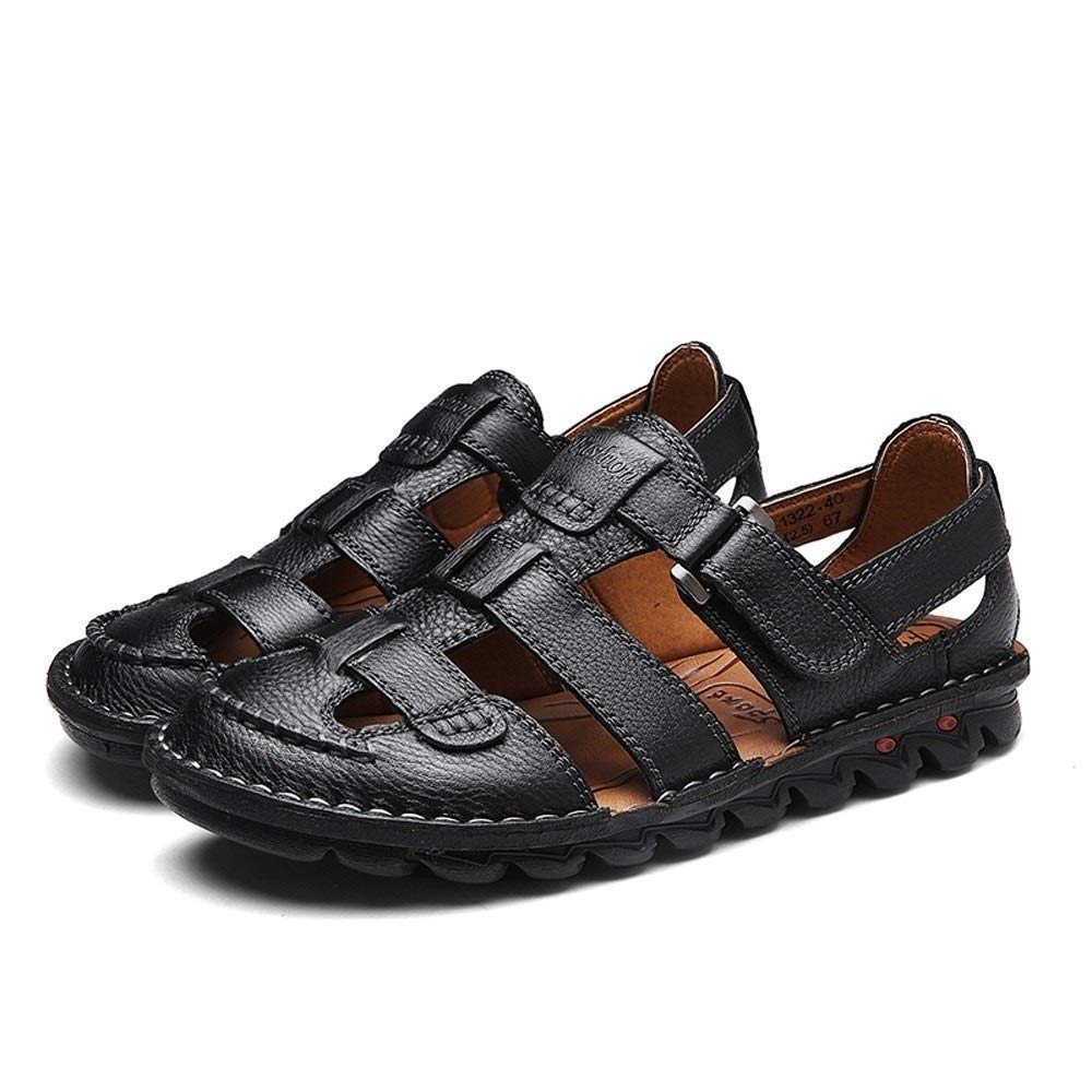 HYZXK Men's Sport Sandals - Breathable Outdoor Fisherman Shoes with Adjustable Closed Toe | Comfortable Leather & PU Beach Sandals for Hiking, Fishing & Summer Wear