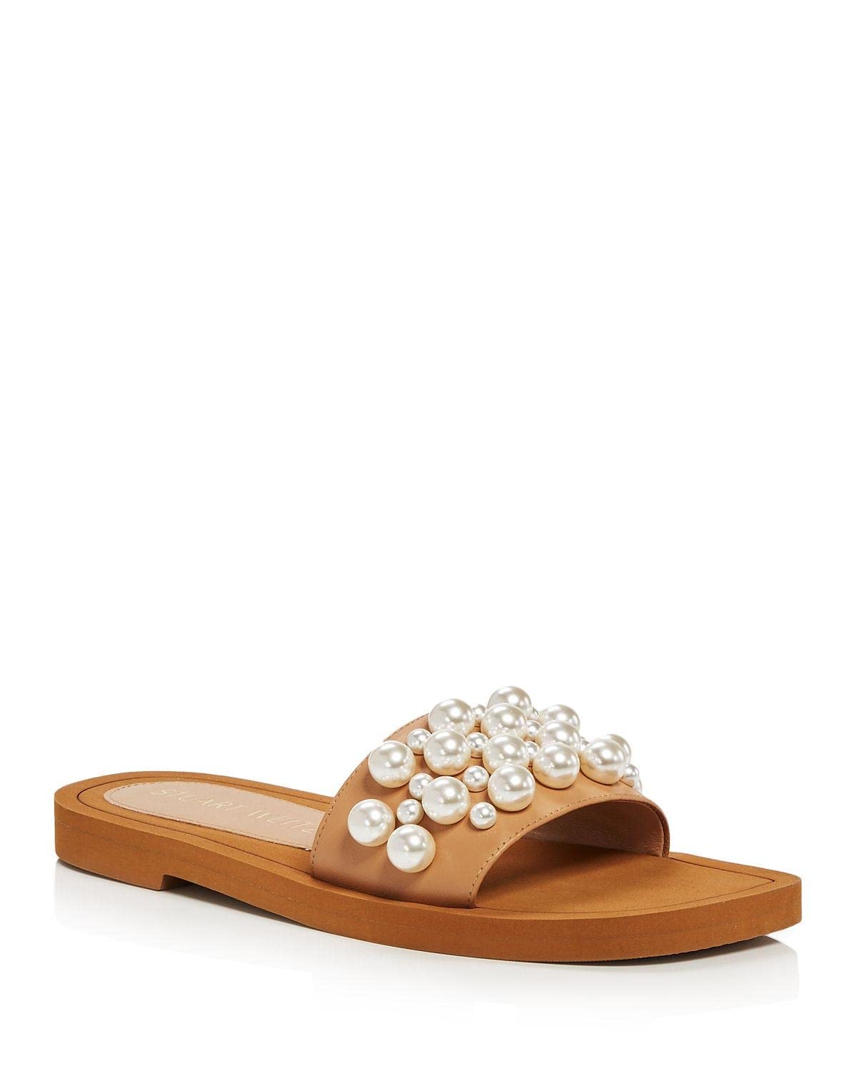 Stuart Weitzman Women's Goldie Slides - Comfortable Summer Sandals for Beach, Pool & Casual Wear | Fashionable Slide Sandals for Women
