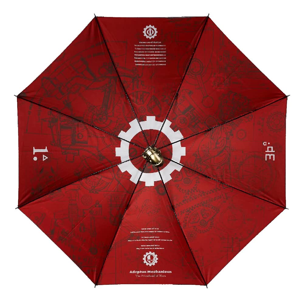 Starforged Warhammer 40k Themed Umbrella - Omnissian Staff Design | Perfect for Cosplay, Gaming Conventions & 40k Fans