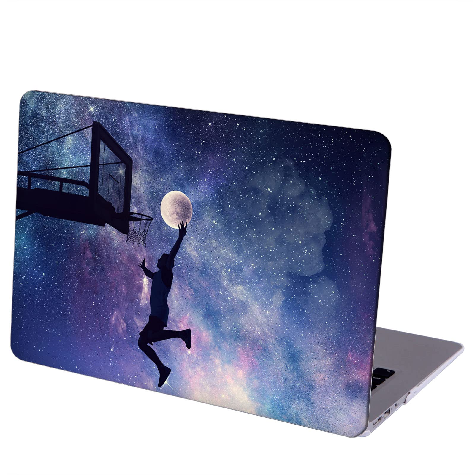 MINGDAO Hard Protective Case for MacBook Pro 14 inch (2021 Model A2442, M1 Pro/Max) with Keyboard Cover - Basketball Slam Dunk & Moon Nebula Galaxy Design - Perfect for Work, Travel & Gaming Protection