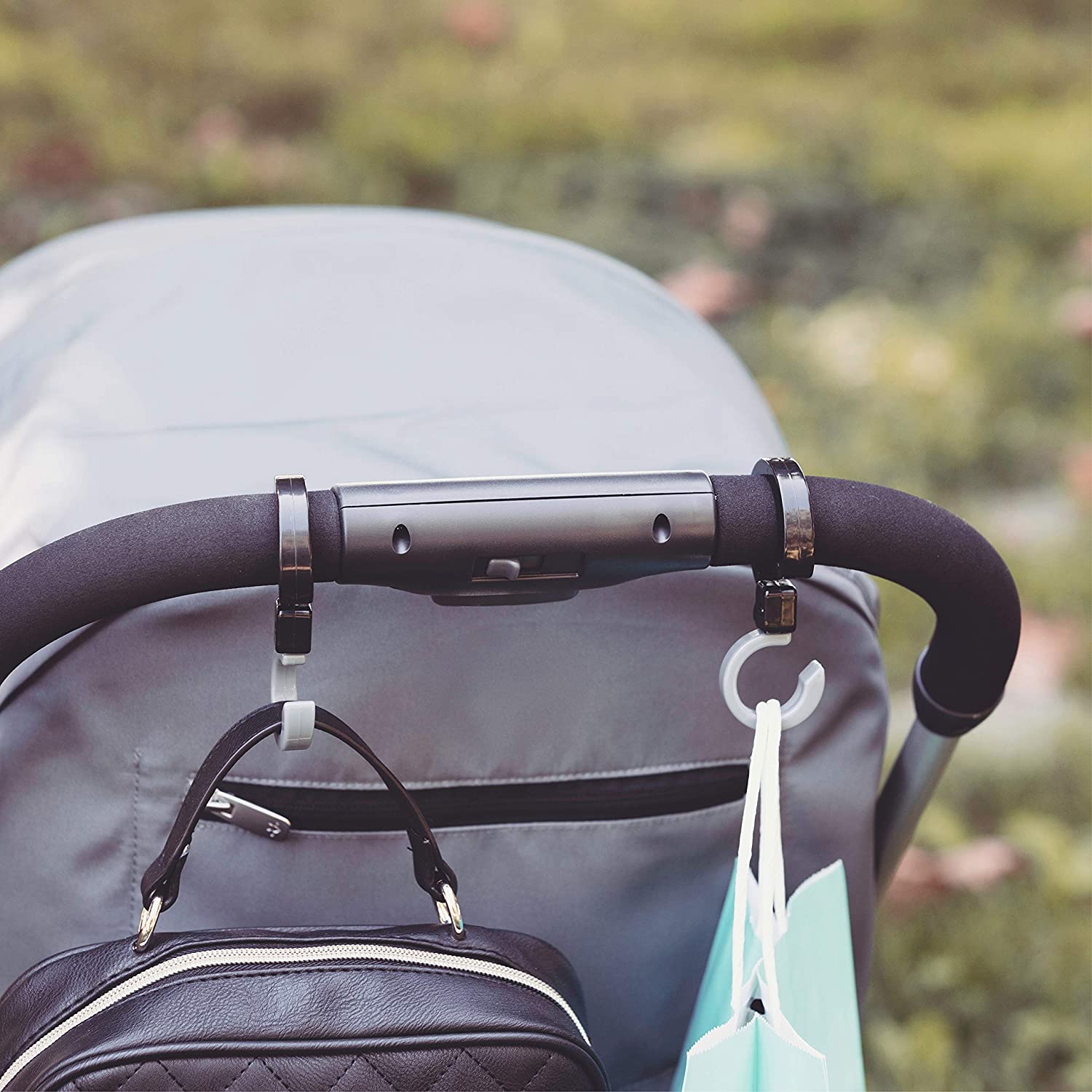 Diono Stroller Hooks (2 Pack) - Heavy Duty Stroller Accessories for Shopping Bags, Purses & Diaper Bags - Perfect for Travel, Grocery Trips & Baby Outings
