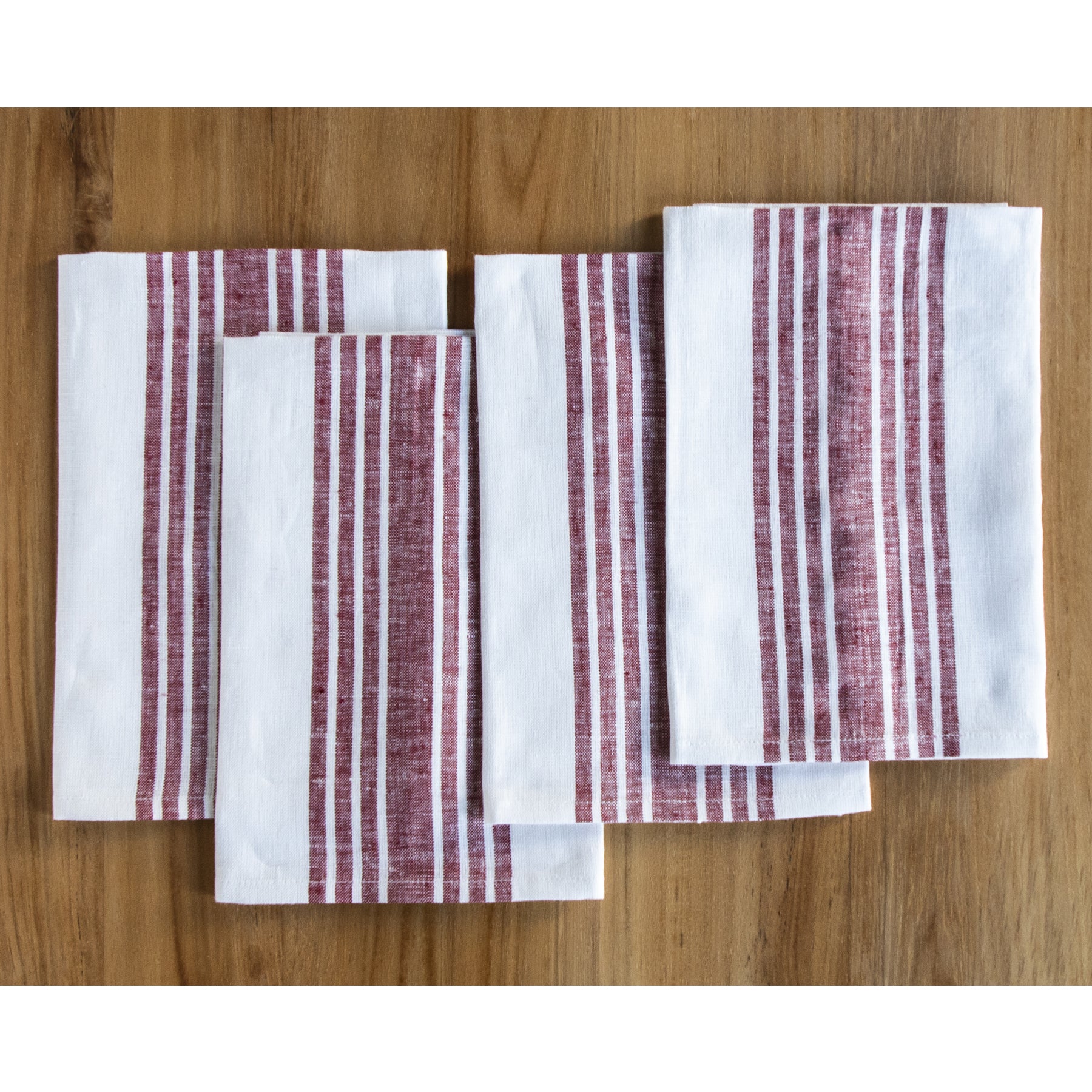 Farmhouse Style Cotton Napkins - Set of 4 for Dining, Kitchen & Party Decor - Rustic Table Linens for Everyday Use & Special Occasions