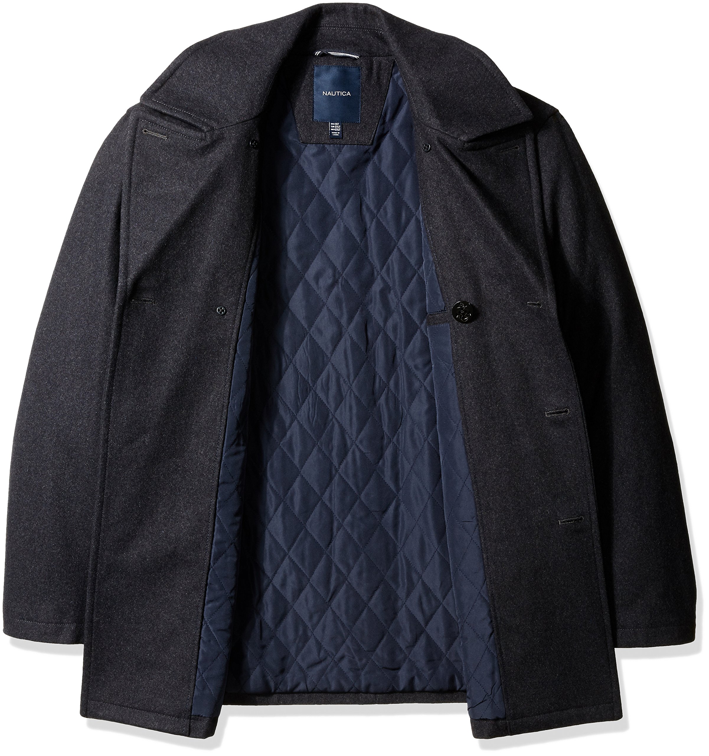 Nautica Men's Big & Tall Wool Peacoat Jacket - Winter Warm Wool Blend Overcoat for Casual & Formal Wear | Office, Dating, Business Travel Outfit