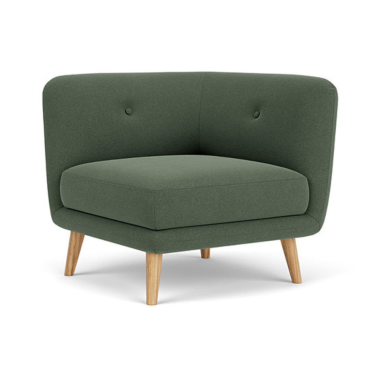 Alfred Fabric Modular Sofa - Left 1 Seater Sectional Couch for Living Room, Lounge & Small Spaces | Modern Comfortable Furniture for Apartments & Home Decor