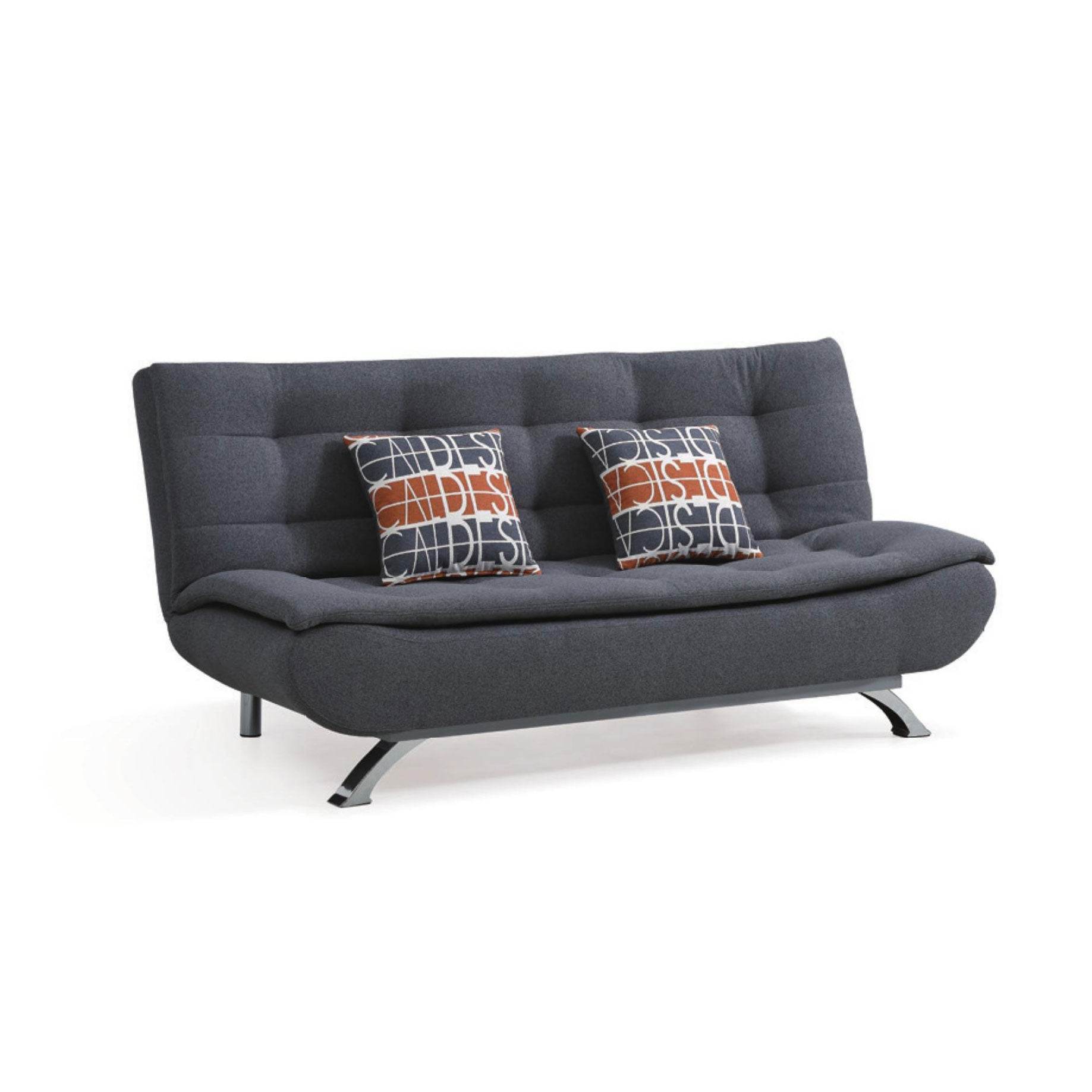 Comfortable Izzie Fabric Sofa Bed - 74 Inch (188cm) Convertible Sleeper for Small Spaces, Living Room & Guest Room