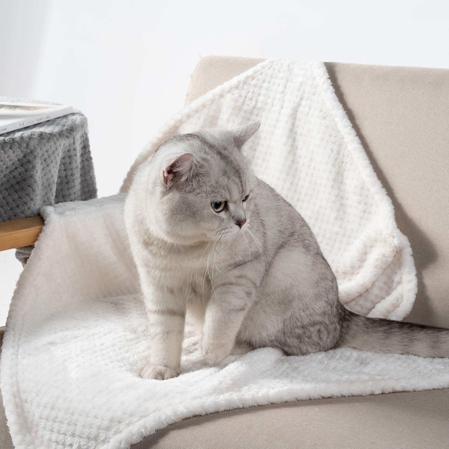 Warm Fleece Pet Blanket for Dogs & Cats - Soft Plush Throw for Bed, Couch & Travel