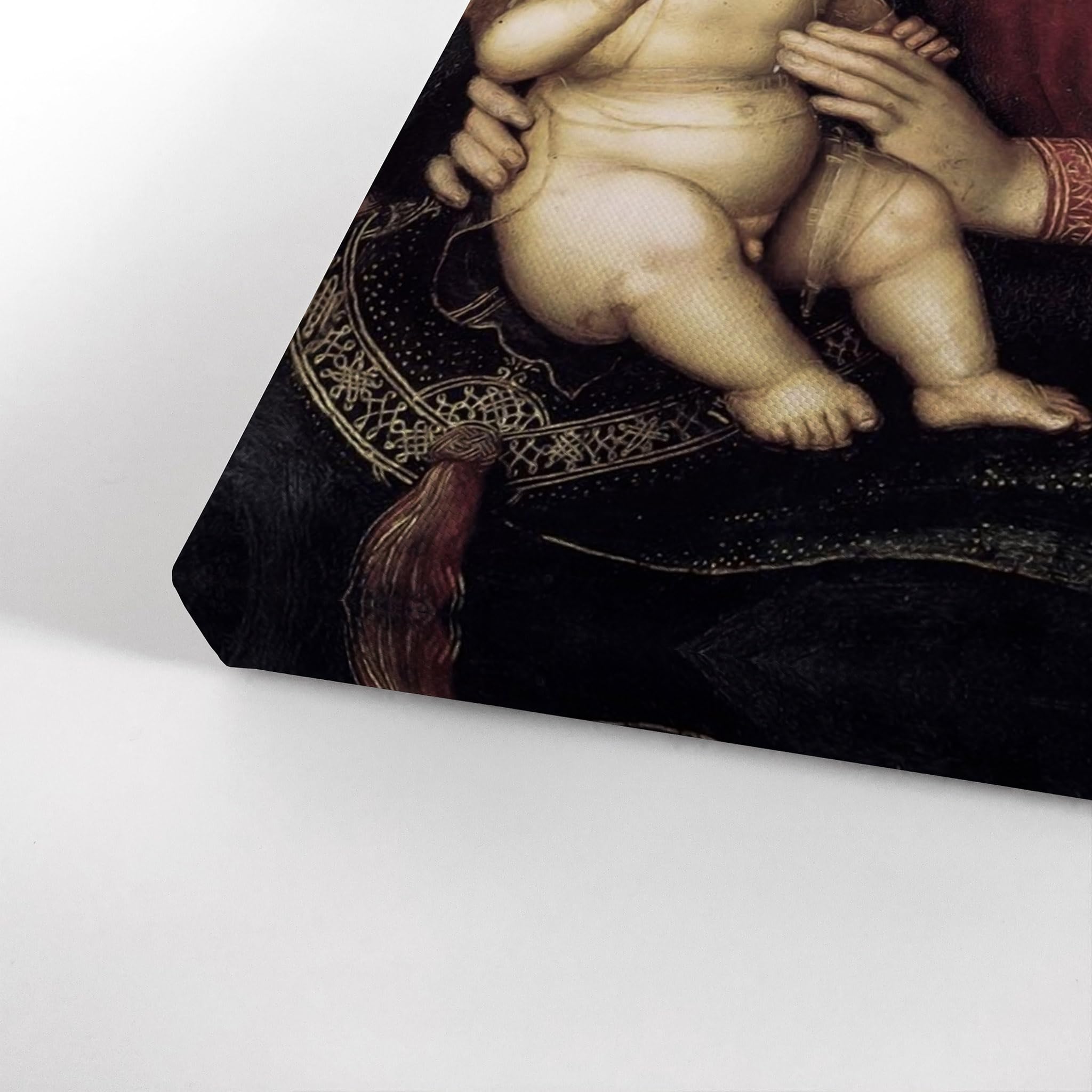 Raphael Madonna with Child and Saints Canvas Print - Famous Renaissance Oil Painting Reproduction, 36x24 Inch Wall Art Decor - Ready to Hang, Made in USA - Perfect for Living Room, Bedroom & Office Decor