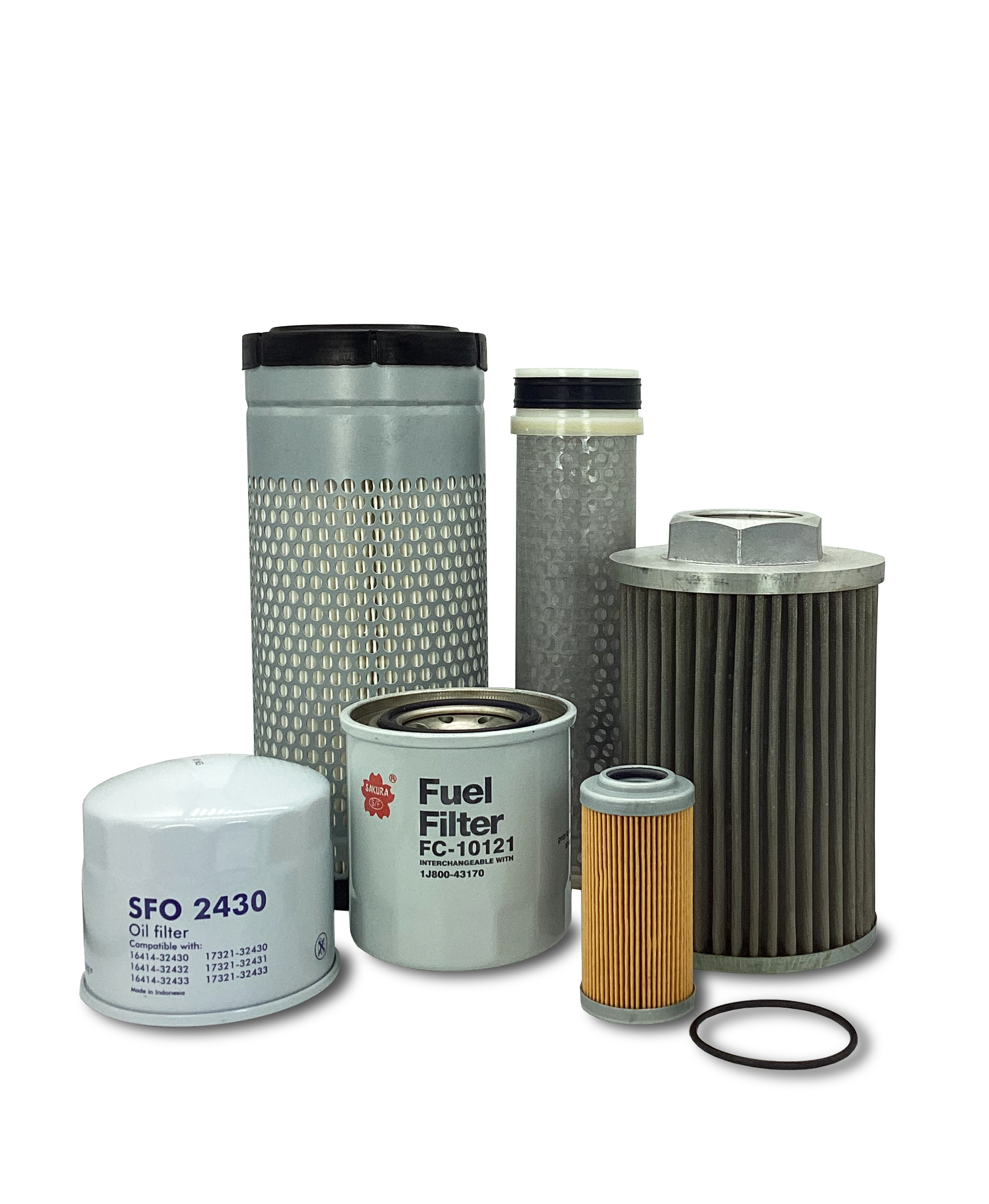 Kubota KX040-4 Excavator Maintenance Filter Kit | HERO® Replacement Air Oil Fuel Filters | Perfect for Construction & Heavy Equipment Maintenance