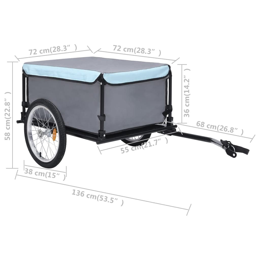 Heavy Duty Collapsible Bike Cargo Trailer - Steel Bicycle Transport Carrier for Camping, Groceries & Outdoor Adventures - Large Capacity Folding Bike Storage Cart with Durable Wheels (Perfect for Cycling Trips, Farmers Market Hauling & Family Outings)