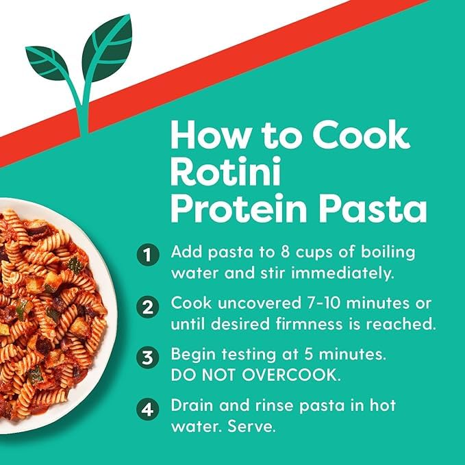 Ancient Harvest Gluten-Free High-Protein Vegan Pasta - Red Lentil & Quinoa Rotini, 8oz (6-Pack) | Plant-Based Protein Pasta for Healthy Meals, Vegan Diets & Gluten-Free Cooking