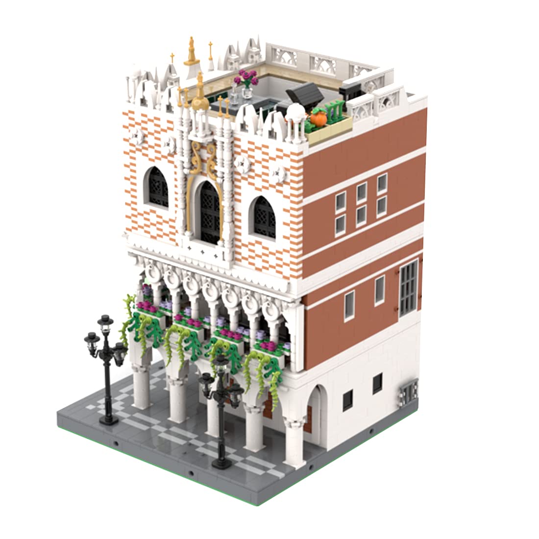 PHYNEDI Doge's Palace Venice Bricks Model - 4,993-Piece Lego-Compatible MOC DIY Architecture Building Toy (MOC-59639) | Licensed by Cvanhulle | Perfect for Creative Construction, Collectors & Venice Landmark Enthusiasts