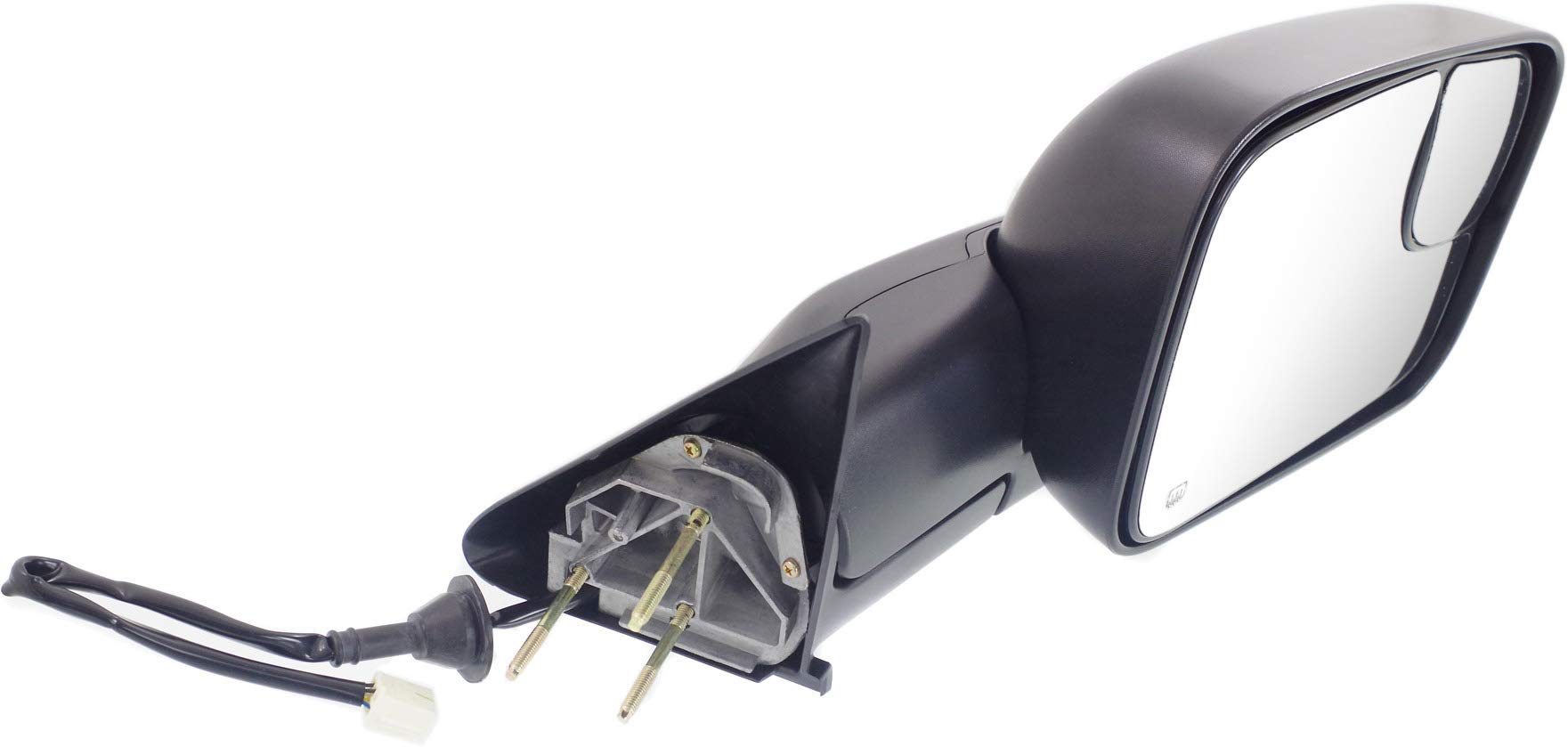 Garage-Pro Heated Power Glass Side Mirror with Blind Spot for 1998-2008 Dodge Ram 1500 / 1998-2009 Ram 2500 & 3500 - Passenger Side Replacement - Perfect for Towing, Night Driving & Enhanced Safety