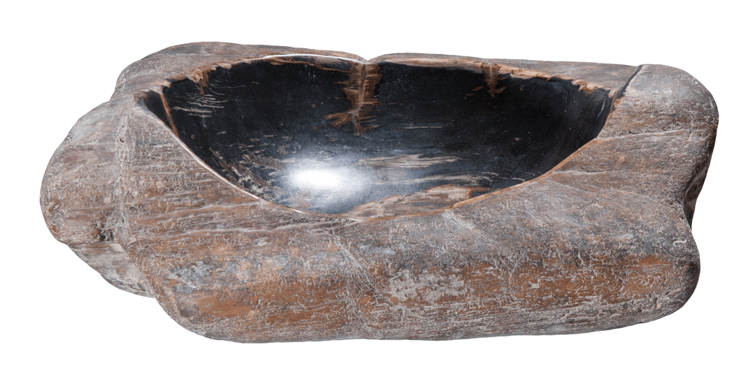 Natural Petrified Wood Bathroom Sink - 17