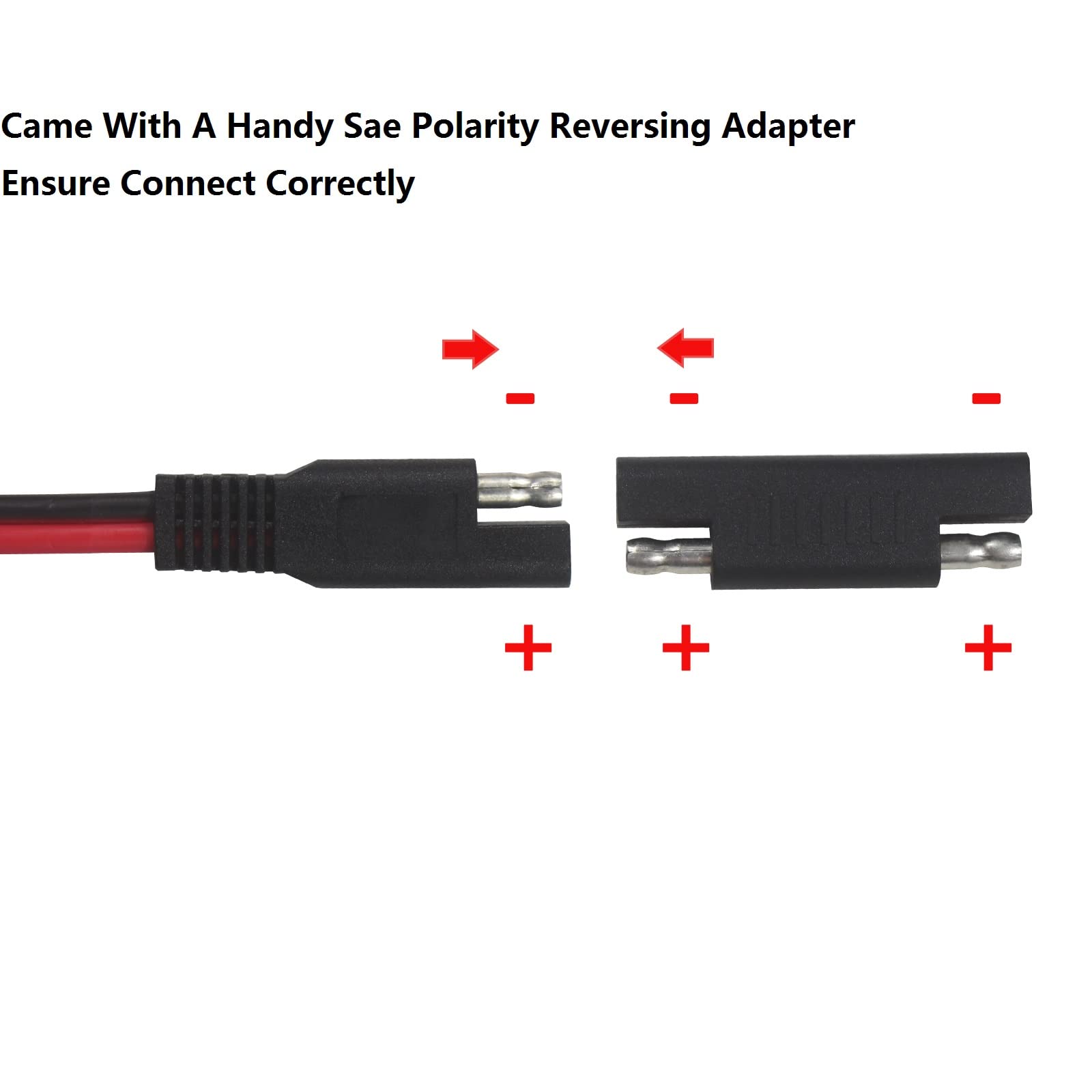 15FT 12V Cigarette Lighter to SAE Extension Cable - Quick Release Battery Charging Power Cord with Reverse Polarity Adapter for Car, RV, Boat, Sprayer & Trickle Charging - Durable Automotive Accessory for Road Trips & Emergency Power Supply