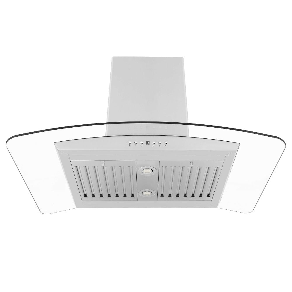 ZLINE GL5i 30-Inch Island Mount Range Hood - Stainless Steel & Glass Design for Modern Kitchens | Powerful Ventilation for Cooking, Grilling & Baking
