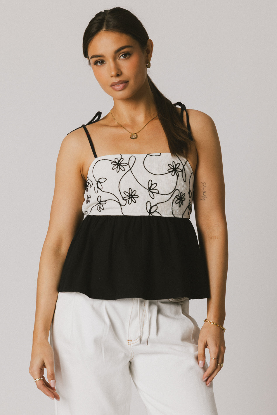 Leandra Floral Tank Top for Women - Summer Floral Print Sleeveless Blouse - Perfect for Beach, Vacation & Casual Outfits