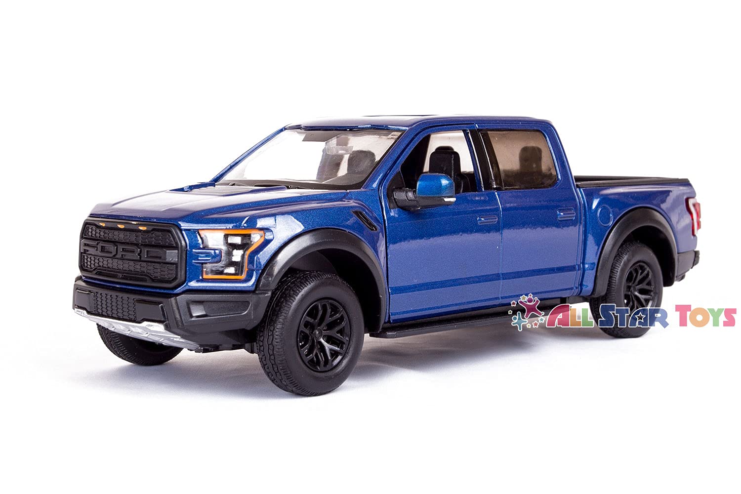 1:24 Scale 2017 Ford F-150 Raptor Blue Diecast Model Car - Motormax 79344 - Collectible Toy for Adults & Kids, Perfect for Display, Gifts & Car Enthusiasts