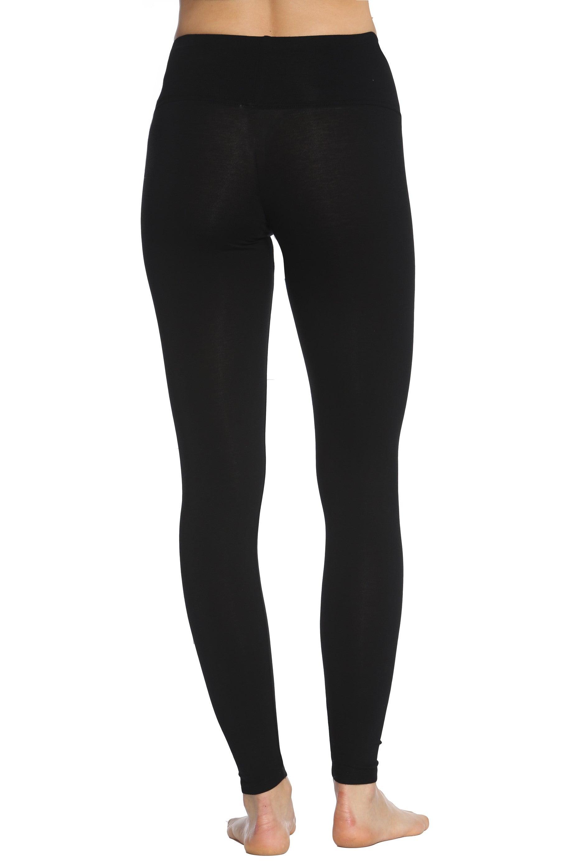 High Waist Yoga Pants for Women - Wide Elastic Waistband Workout Leggings - Comfortable Stretchy Tummy Control Gym Running Tights for Fitness, Lounge & Everyday Wear