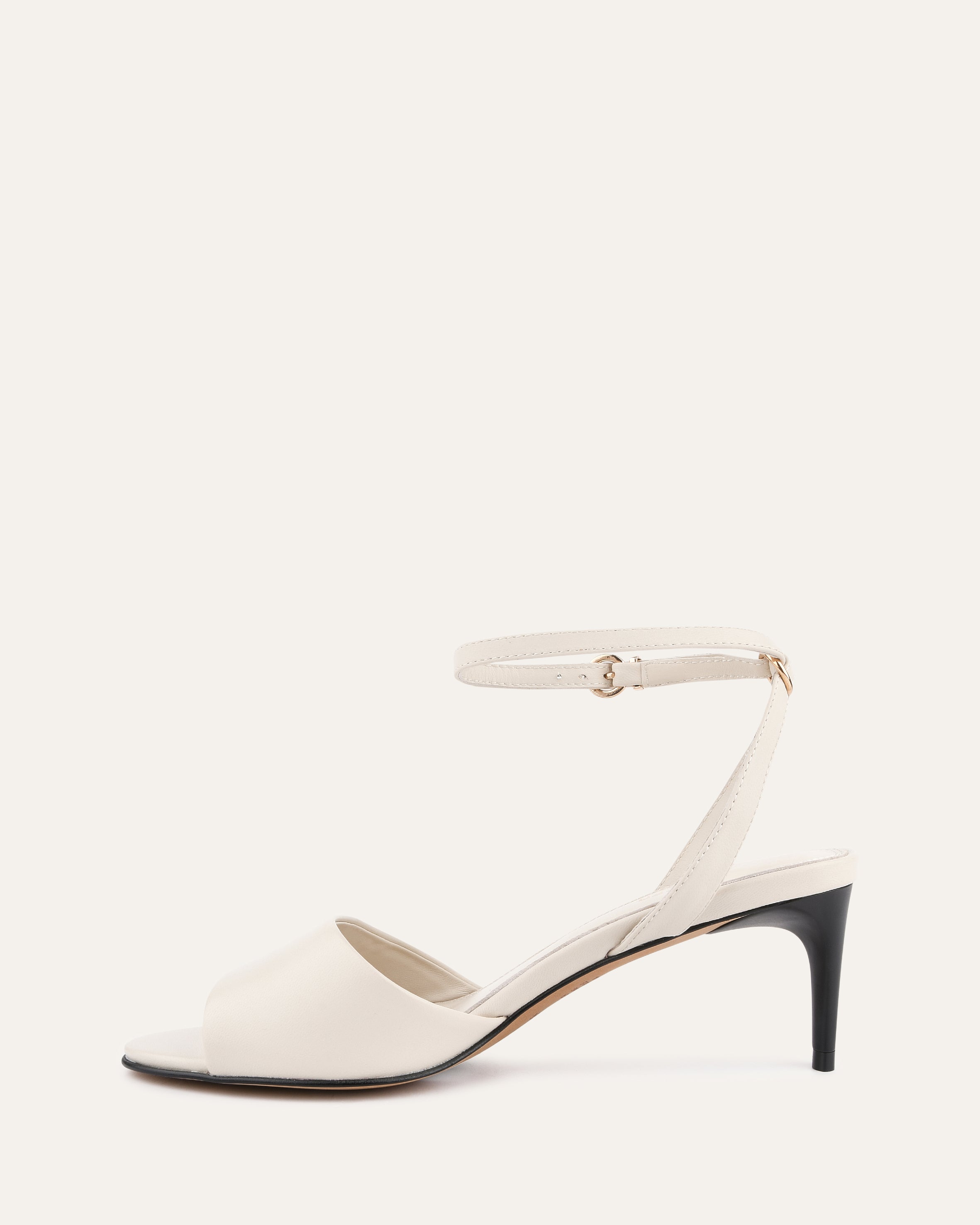 TANYA Women's Mid Heel Sandals - Comfortable Leather Summer Shoes for Casual Outings & Beach Vacations | Off-White Fashion Footwear