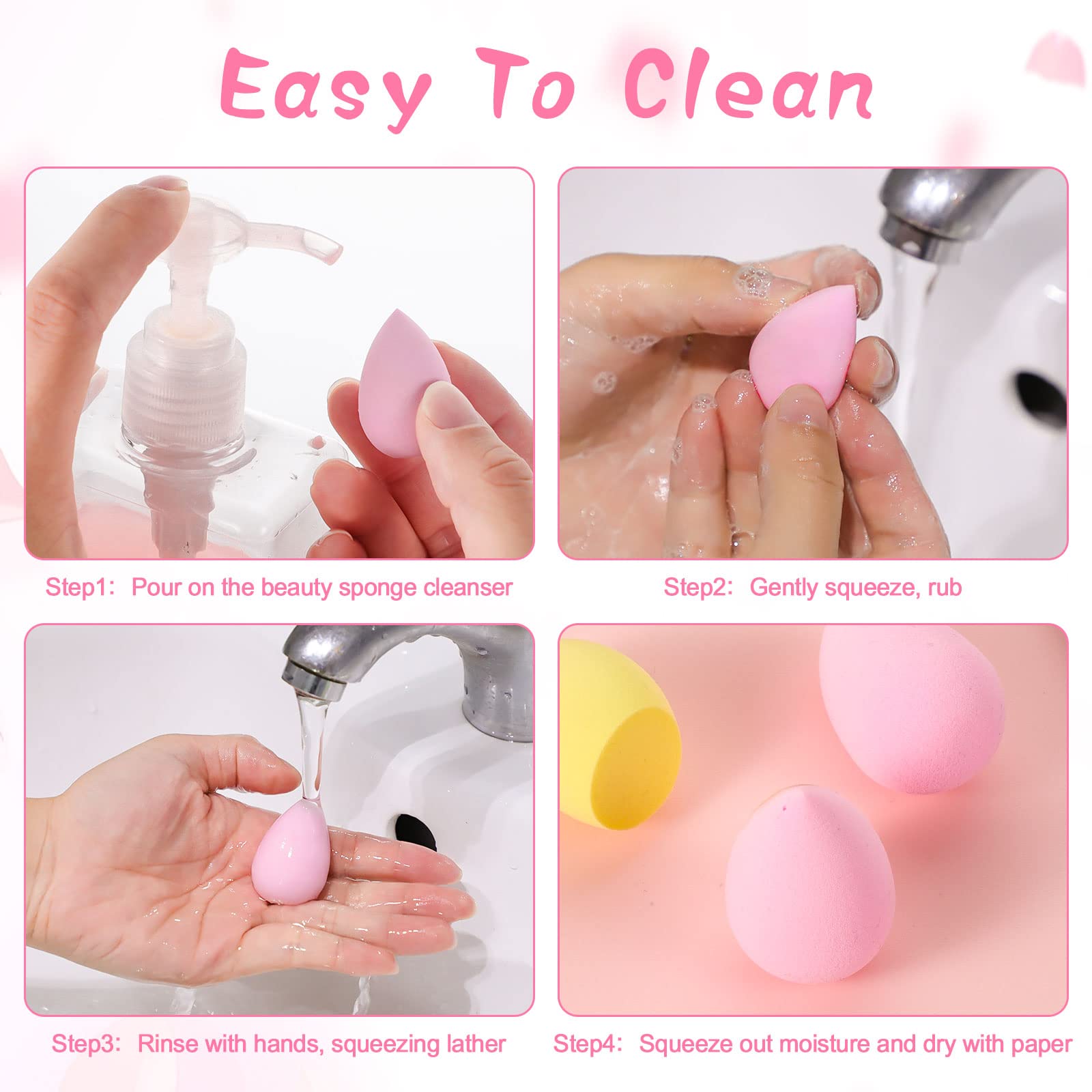 40pcs Mini Makeup Sponge Set - Multi-Colored Professional Beauty Blender Sponges, Super Soft Concealer & Foundation Sponges for Liquid, Powder Makeup Application | Perfect for Travel, Daily Makeup & Professional Use