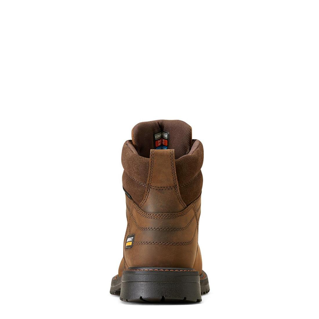 RigTEK 6 Inch Composite Toe CSA Certified Waterproof Work Boots for Men - Oil & Slip Resistant, Distressed Brown - Ideal for Construction, Warehouse & Outdoor Jobs