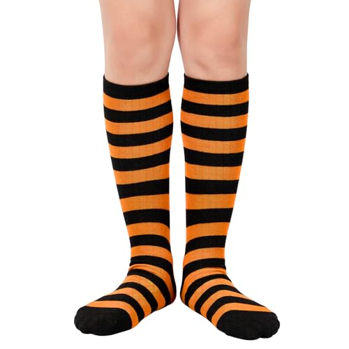 1 Pair Black Orange Strip