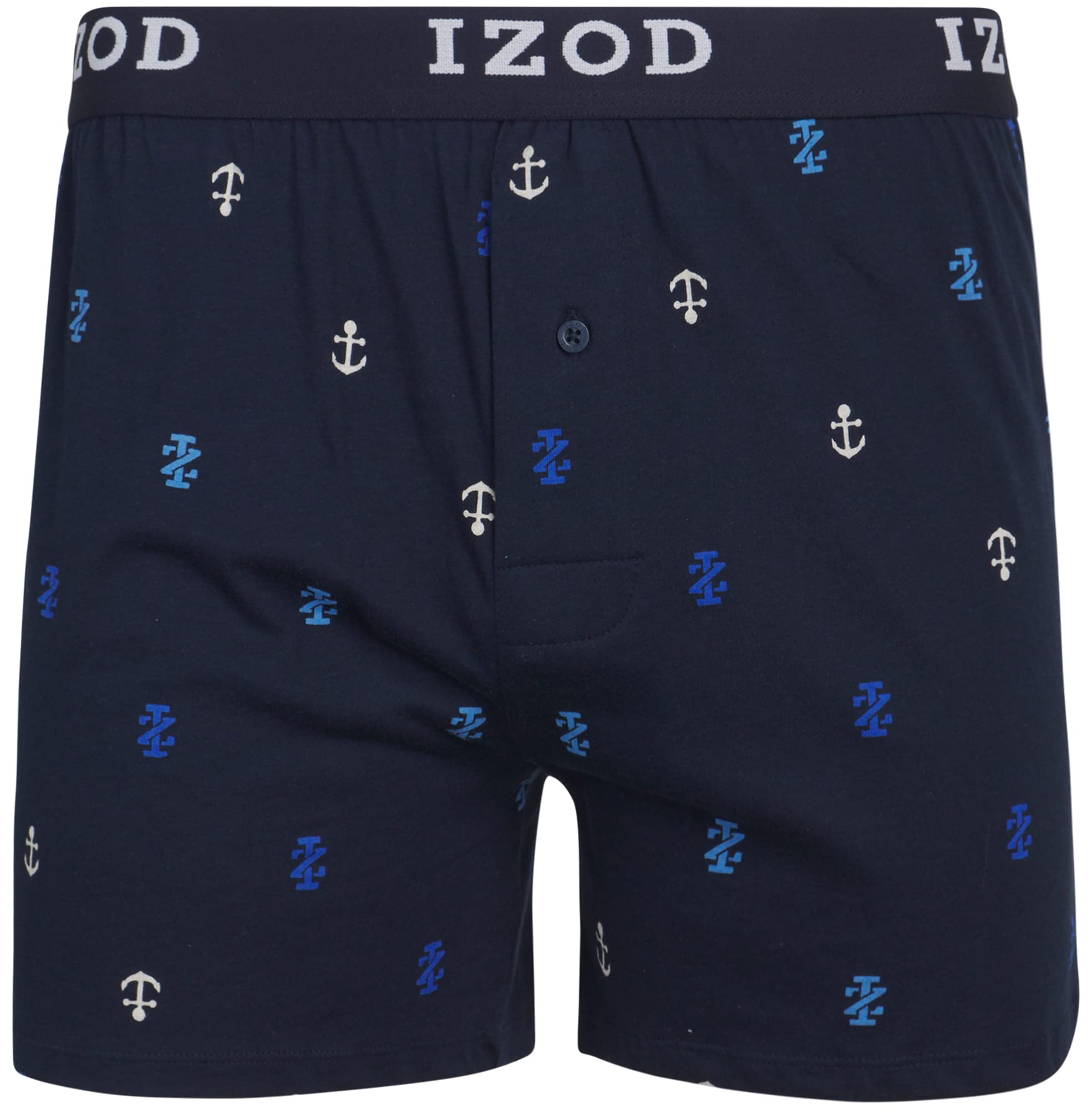 IZOD Men's Boxer Shorts 8-Pack - Classic Knit Cotton Underwear with Functional Fly - Breathable & Comfortable Boxer Briefs for Men (Size M-2XL) - Perfect for Everyday Wear, Workout & Travel