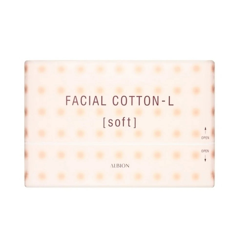 ALBION Soft Facial Cotton Pads L - Gentle Makeup Remover & Skincare for Sensitive Skin - Perfect for Daily Cleansing & Toning